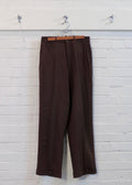 1950s Olive Brown Herringbone Trousers | 29"x32"
