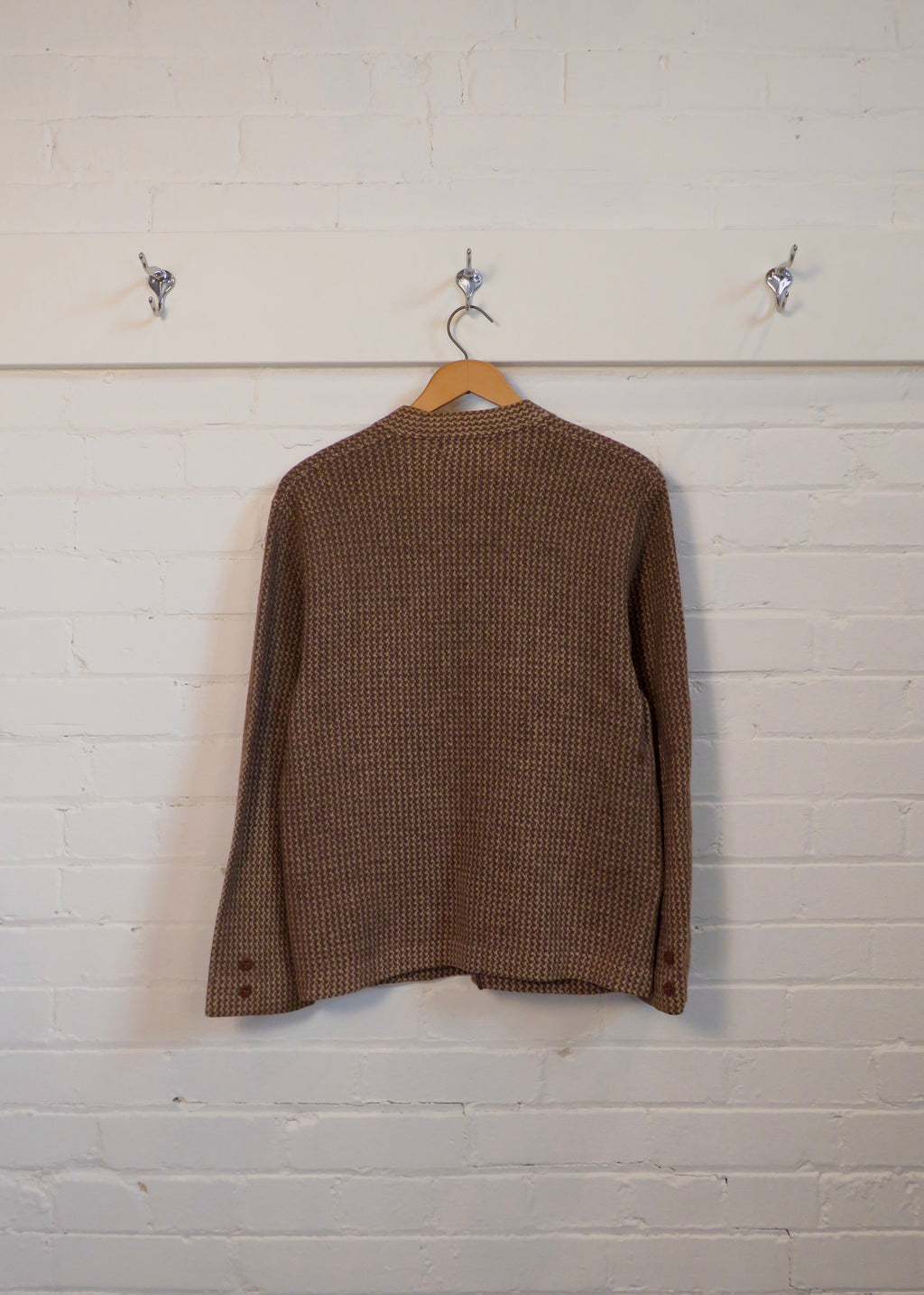 1940s Camel Houndstooth Cardigan