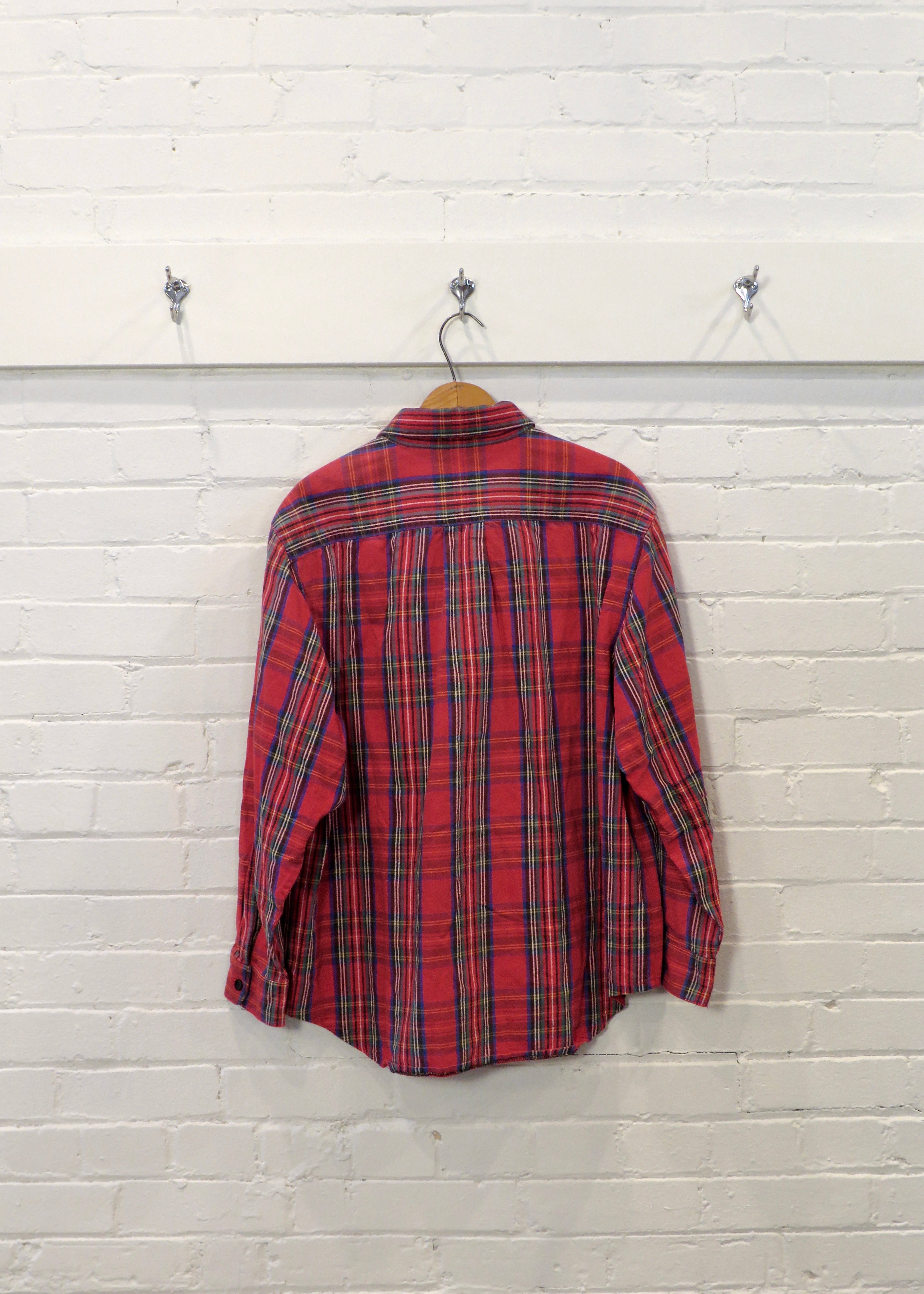 1960s Repaired Woven Cotton Flannel Shirt