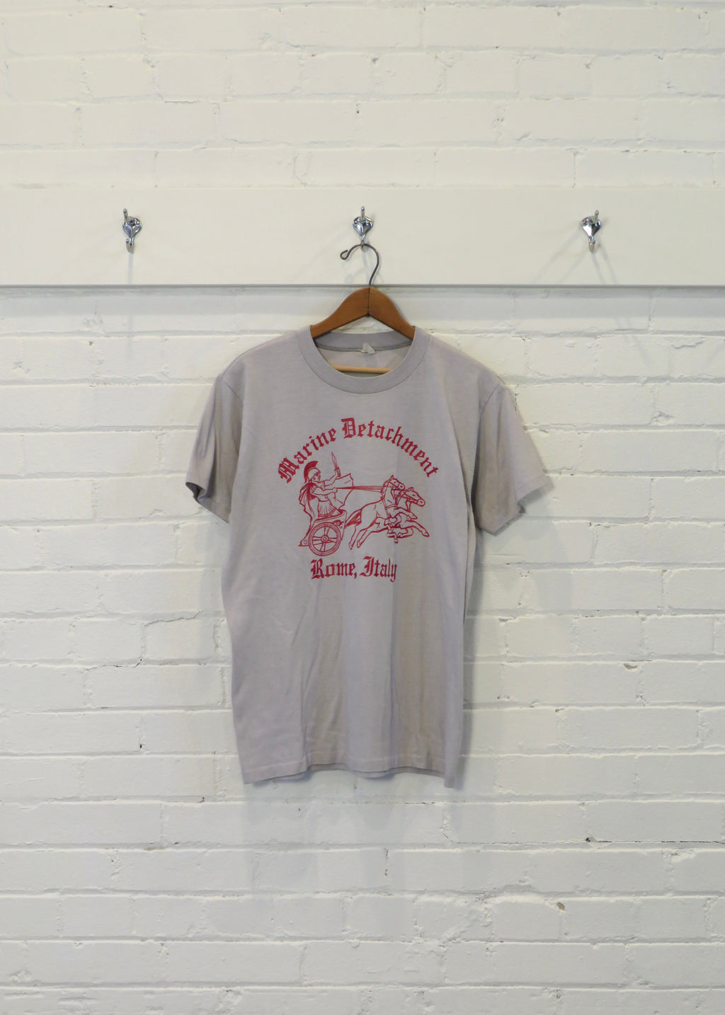 1980s Marine Detachment Rome Italy Chariot T-Shirt