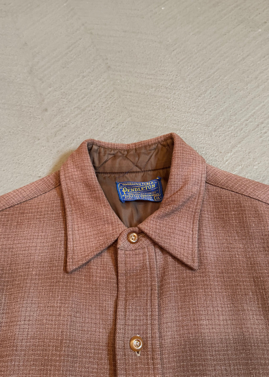 1960s Pendleton Shadow Plaid Flannel Shirt