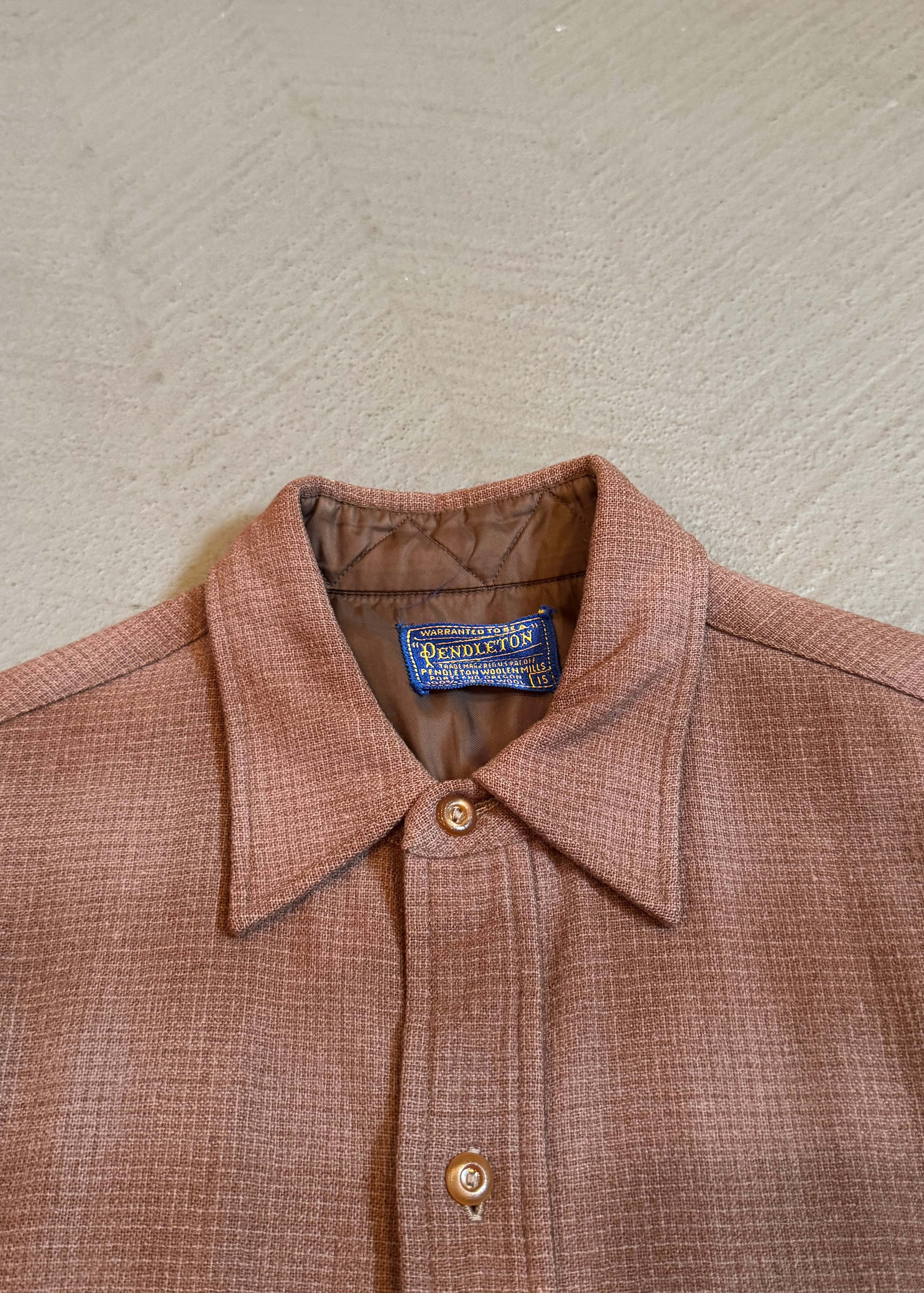 1960s Pendleton Shadow Plaid Flannel Shirt