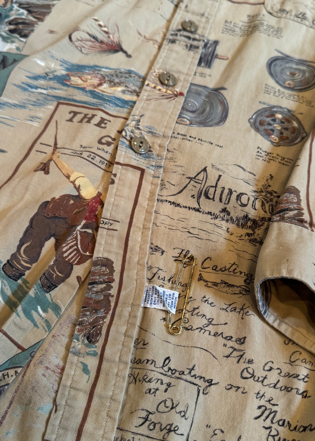 1990s Polo Ralph Lauren Adirondacks Print Shirt