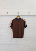 1970s Quarter Zip Ringer T-Shirt
