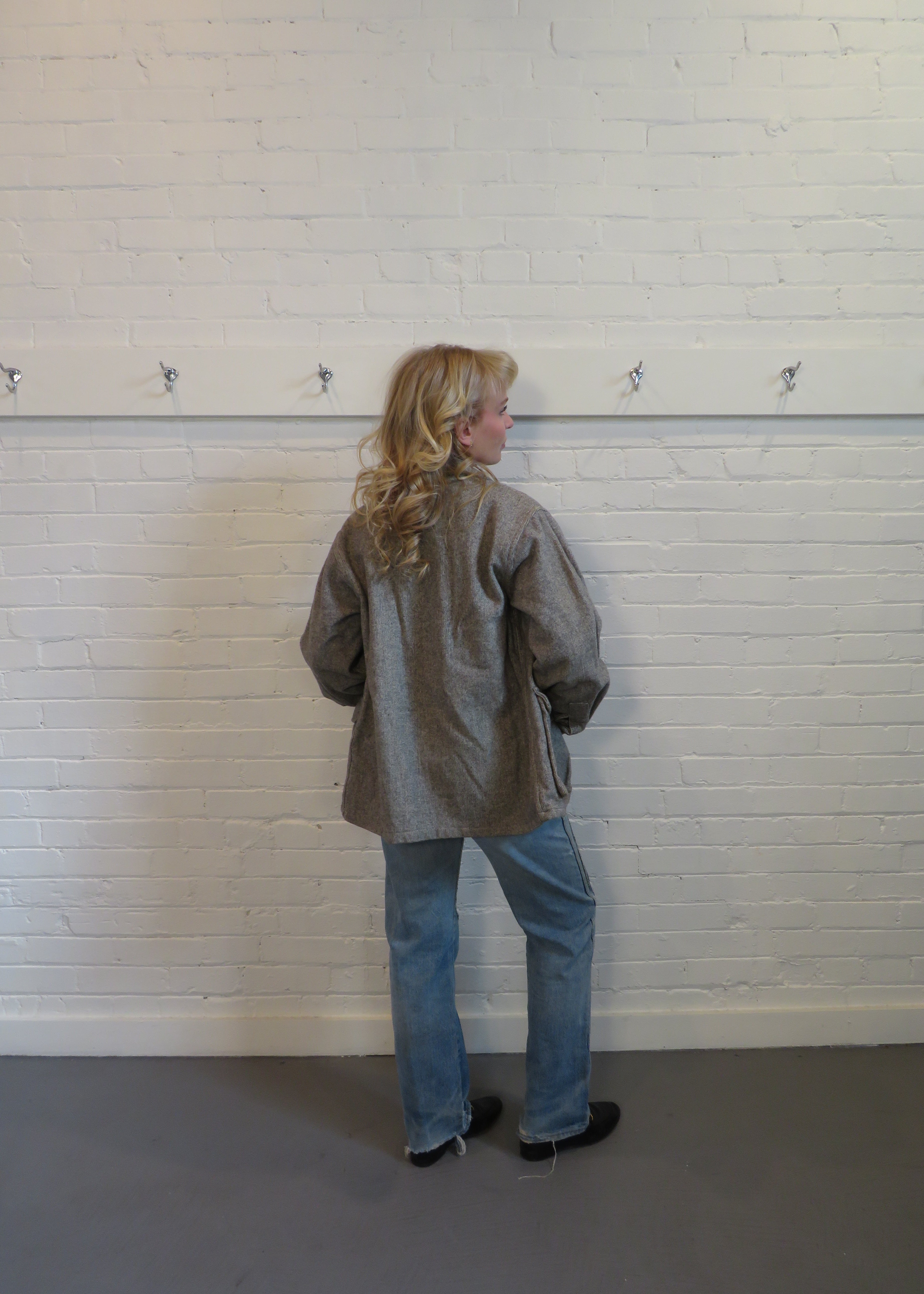 1950s Grey Houndstooth Hunting Jacket