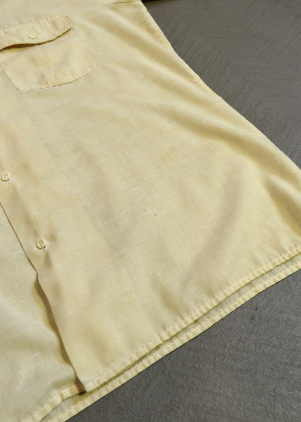 1960s Ecru Textured Camp Collar Shirt