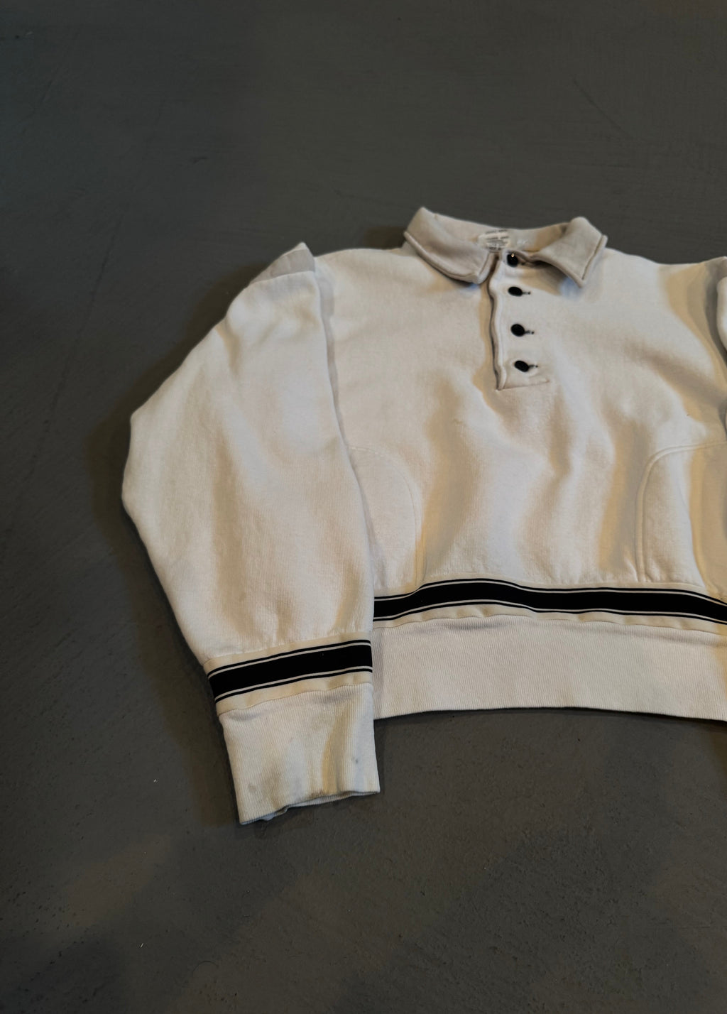 1970s Cropped Collared Sweatshirt