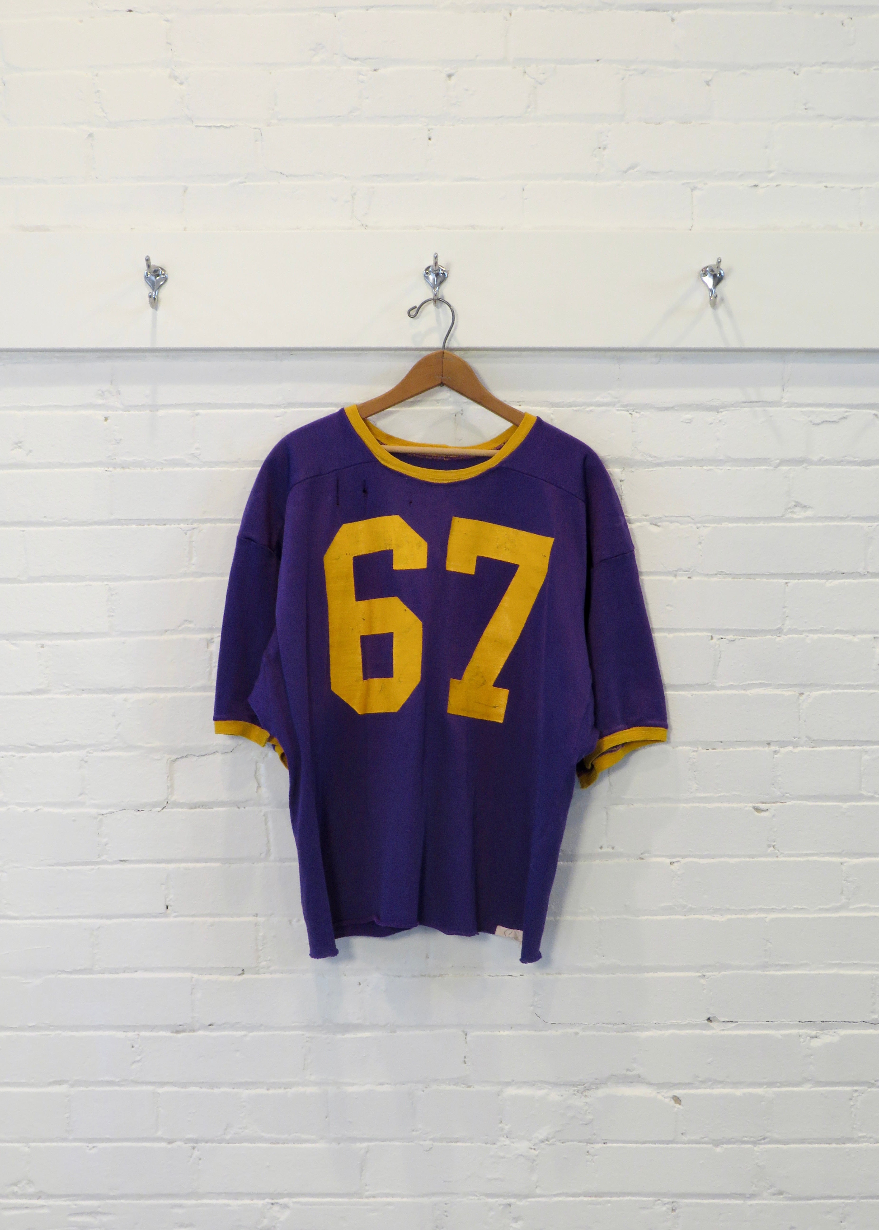 1960s #67 Purple Durene Football Jersey