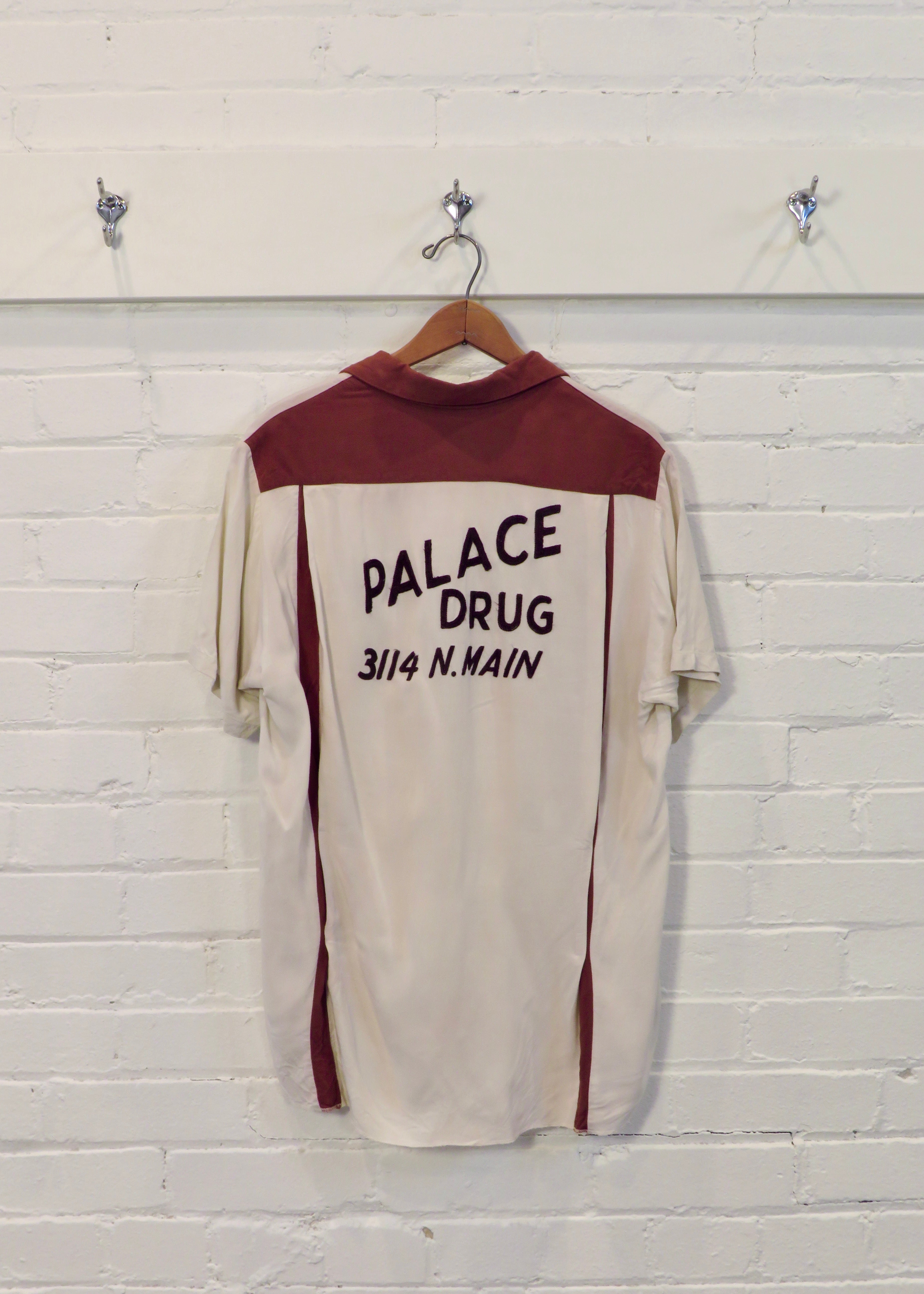 1950s Palace Drug Gabardine Chainstitched Bowling Shirt