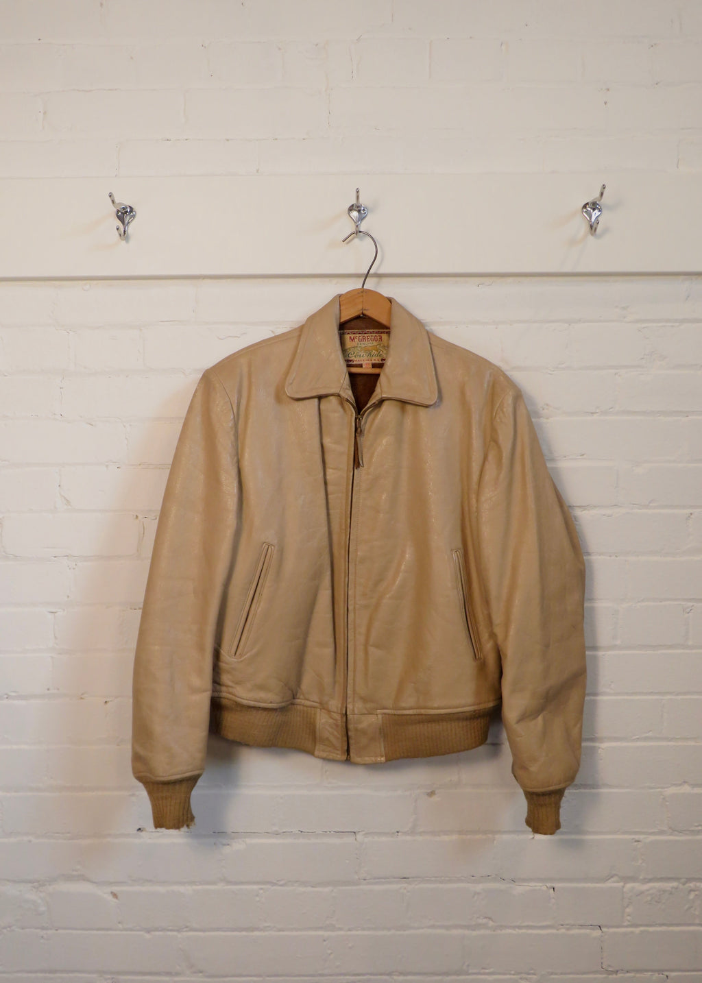 1950s McGregor Wool Lined Leather Jacket