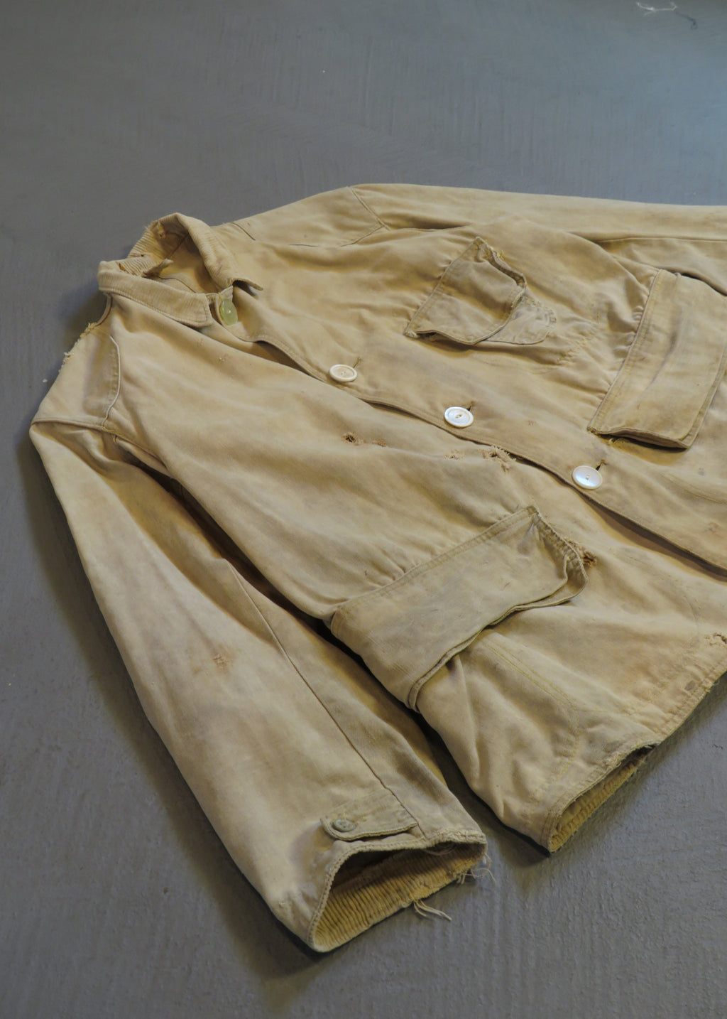 1940s Distressed Cotton Hunting Jacket