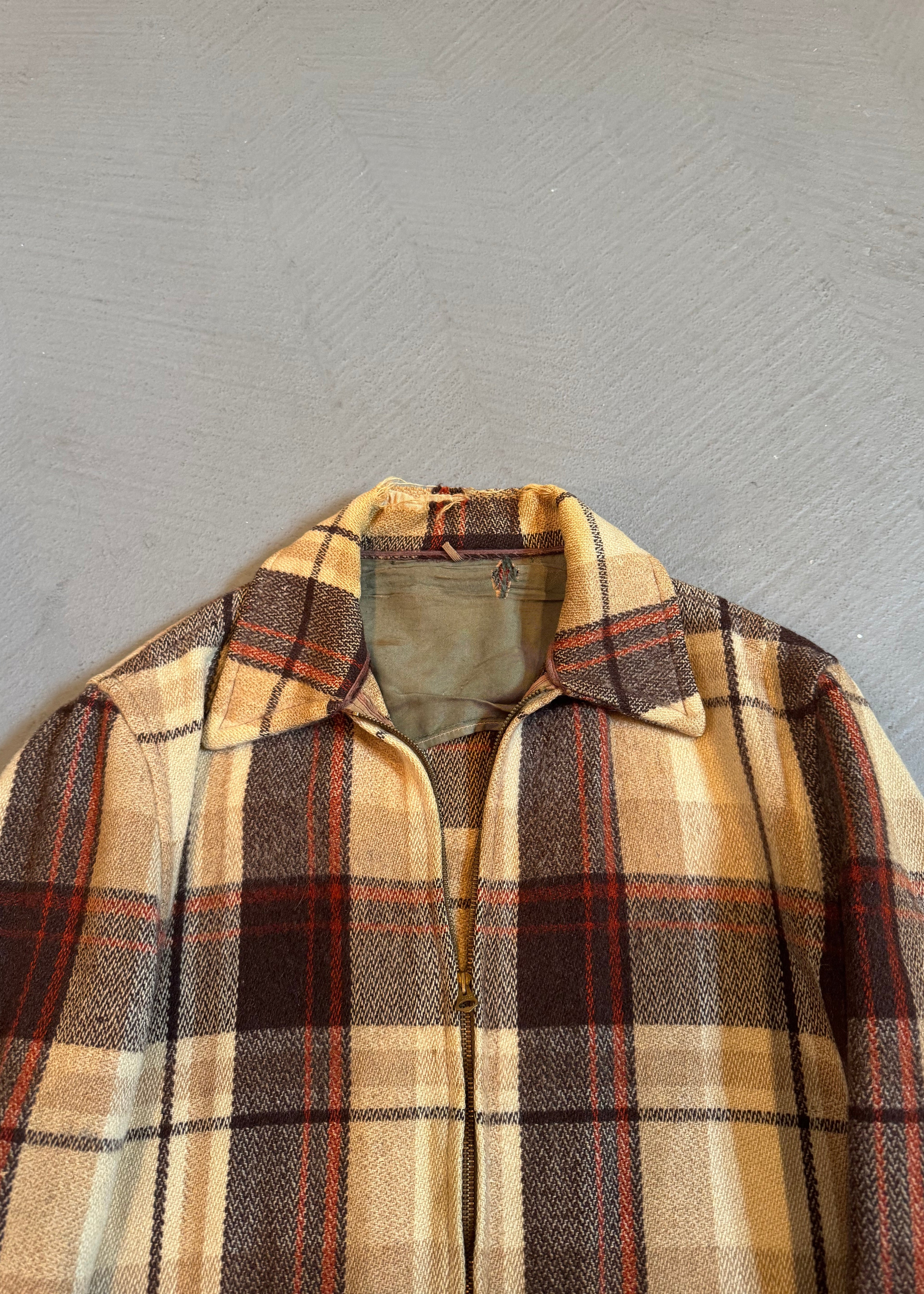 1950s Wool Plaid Sporting Jacket