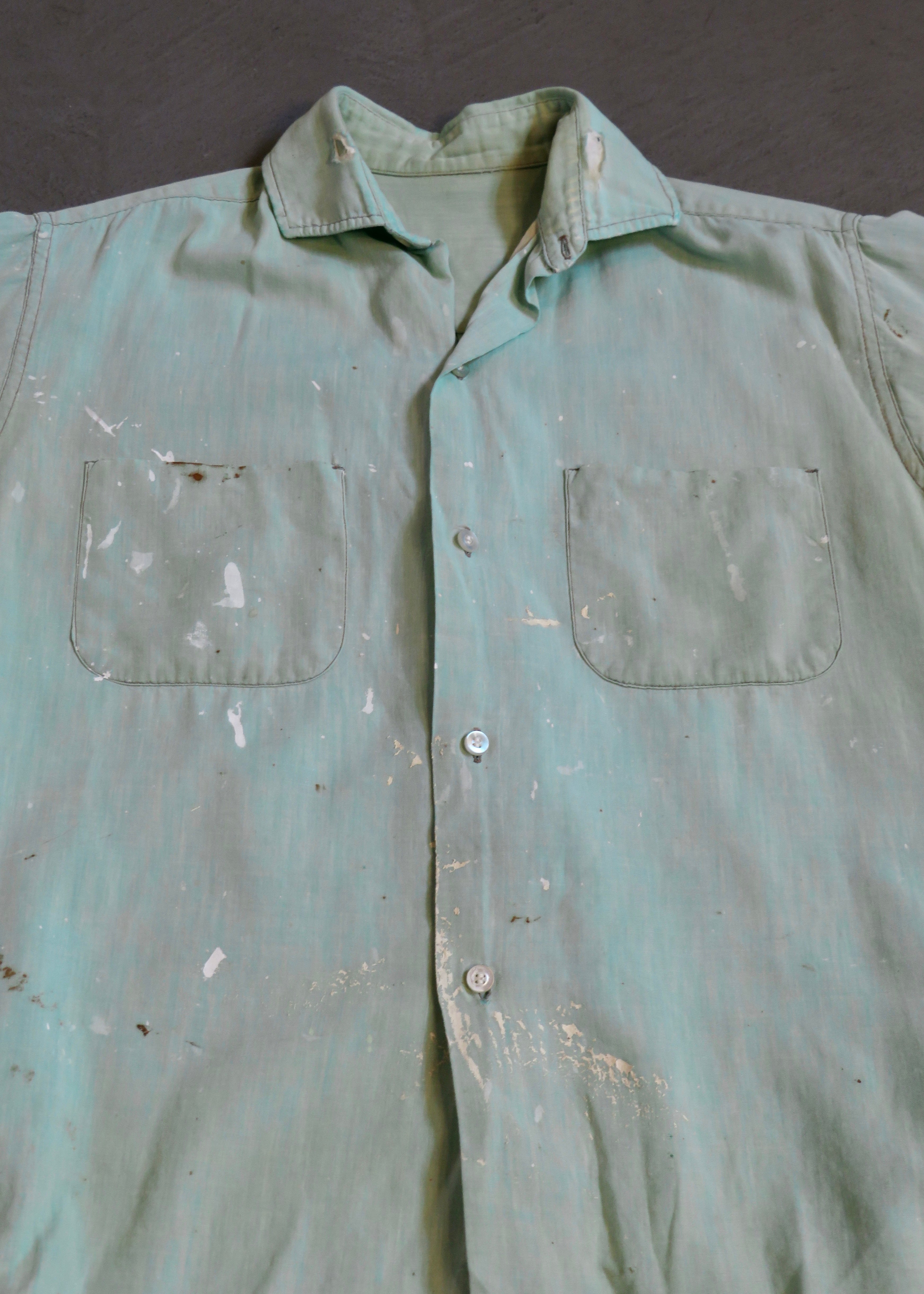 1960s Paint Splattered Work Shirt | M