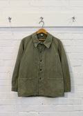 Vintage 1960s French Military Olive Green Chore Jacket