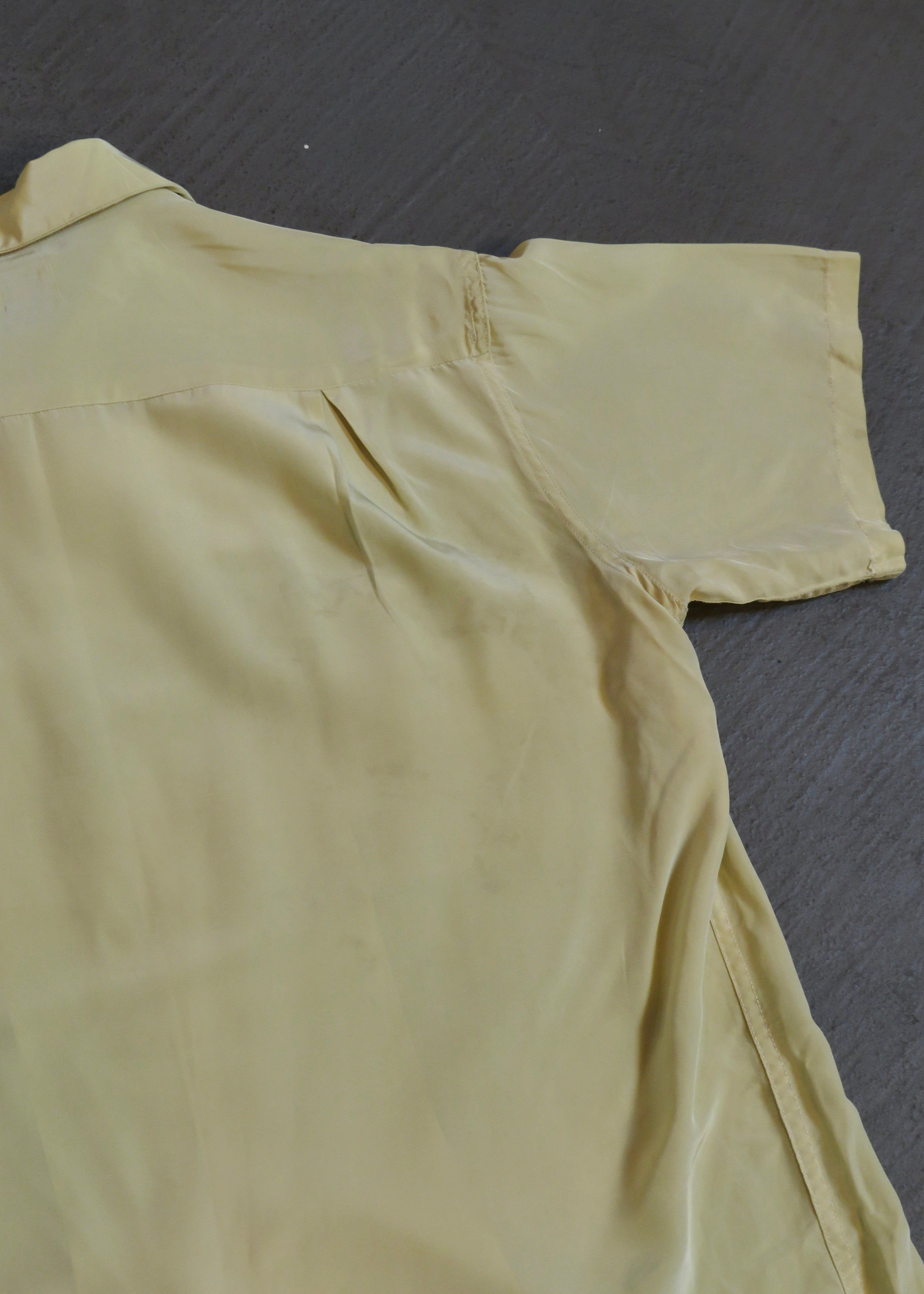 1950s Chartreuse Loop Collar Shirt | L