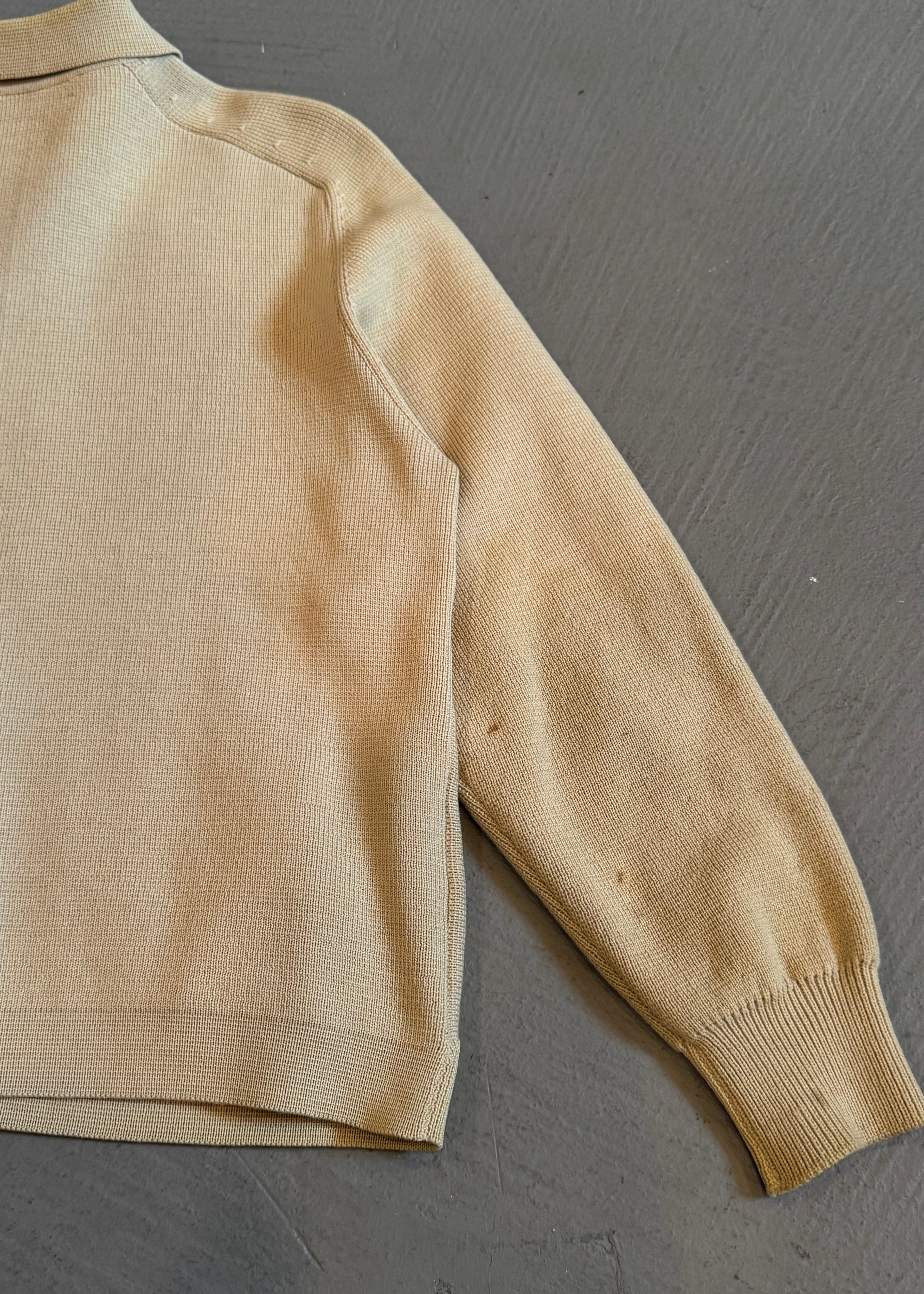 1960s Earth Tone Striped Button Up Cardigan
