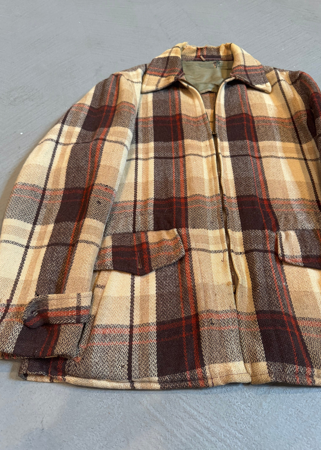 1950s Wool Plaid Sporting Jacket