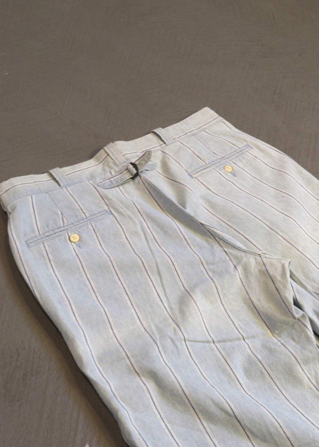 1980s Polo Ralph Lauren Chambray Stripe Trousers