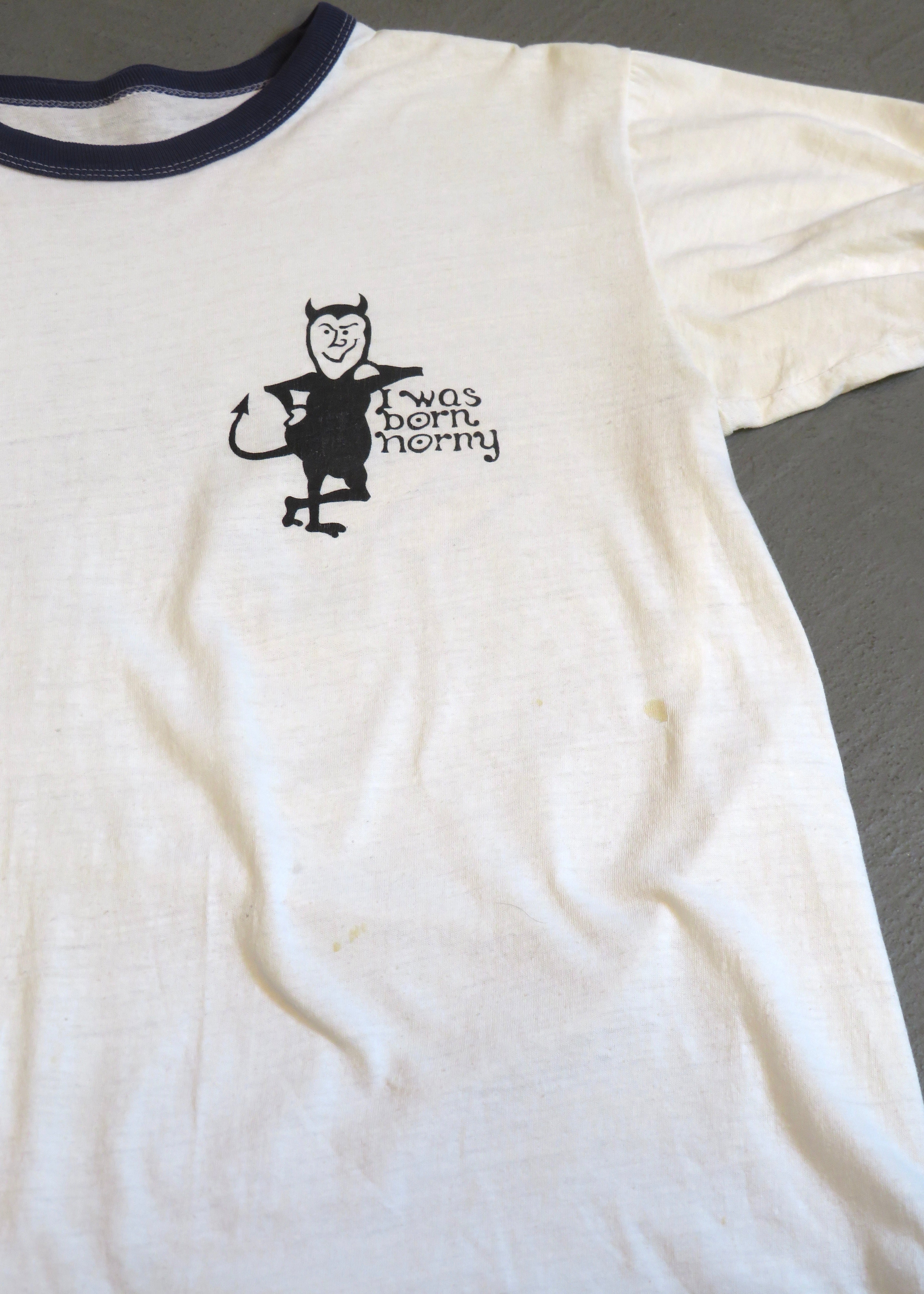 1990s Suzuki Motocross Horny Devil Ringer T-Shirt