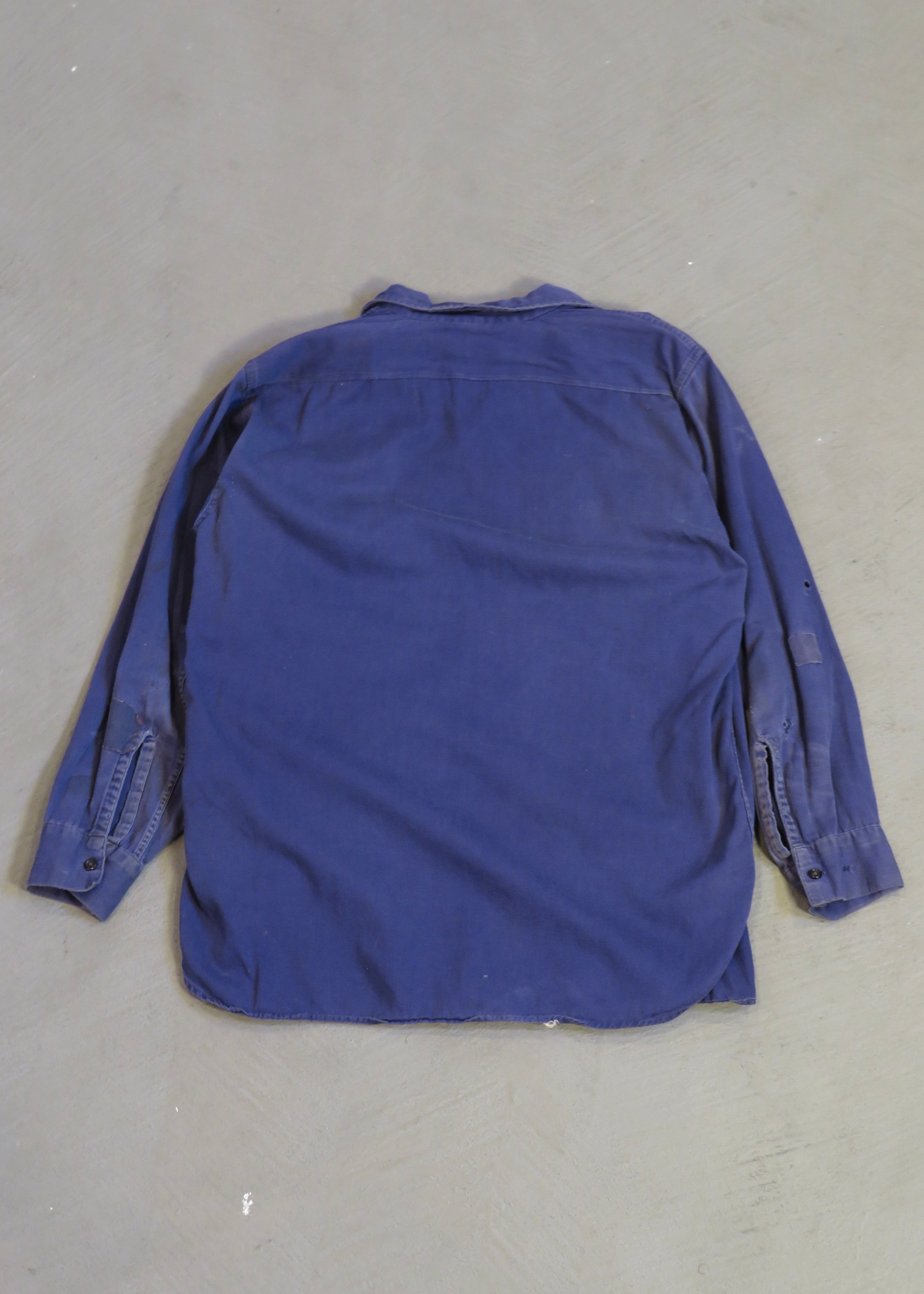 1960s Distressed Twill Chainstitched Chevy Work Shirt