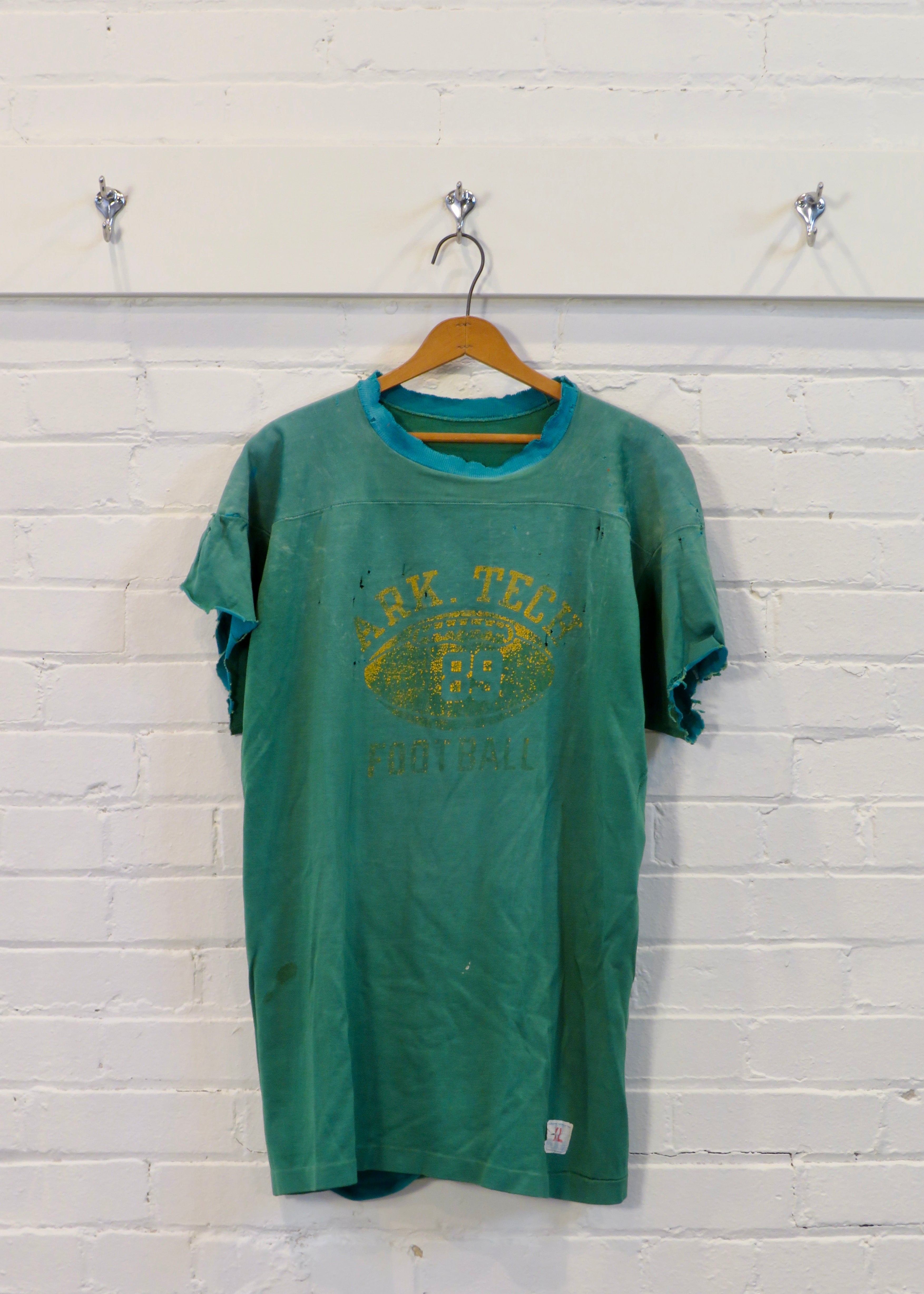 Vintage 1960s Champion Distressed Arkansas Tech Football Durene Jersey