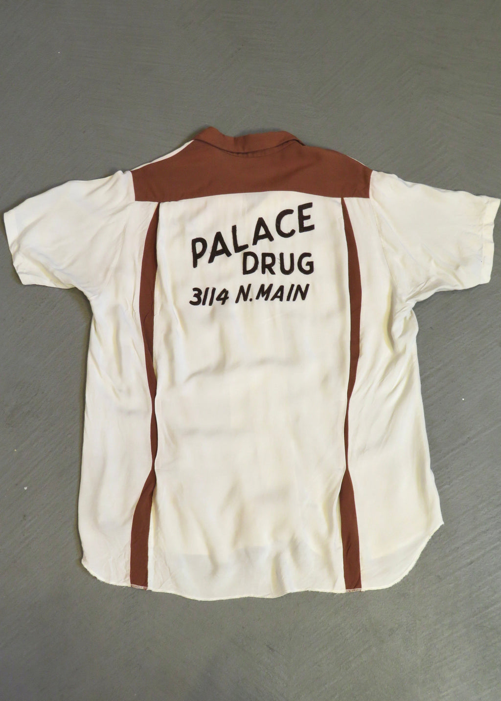 1950s Palace Drug Gabardine Chainstitched Bowling Shirt