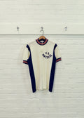 1970s G.S. Mazzese Wool Acrylic Blend Quarter Zip Short Sleeved Cycling Jersey