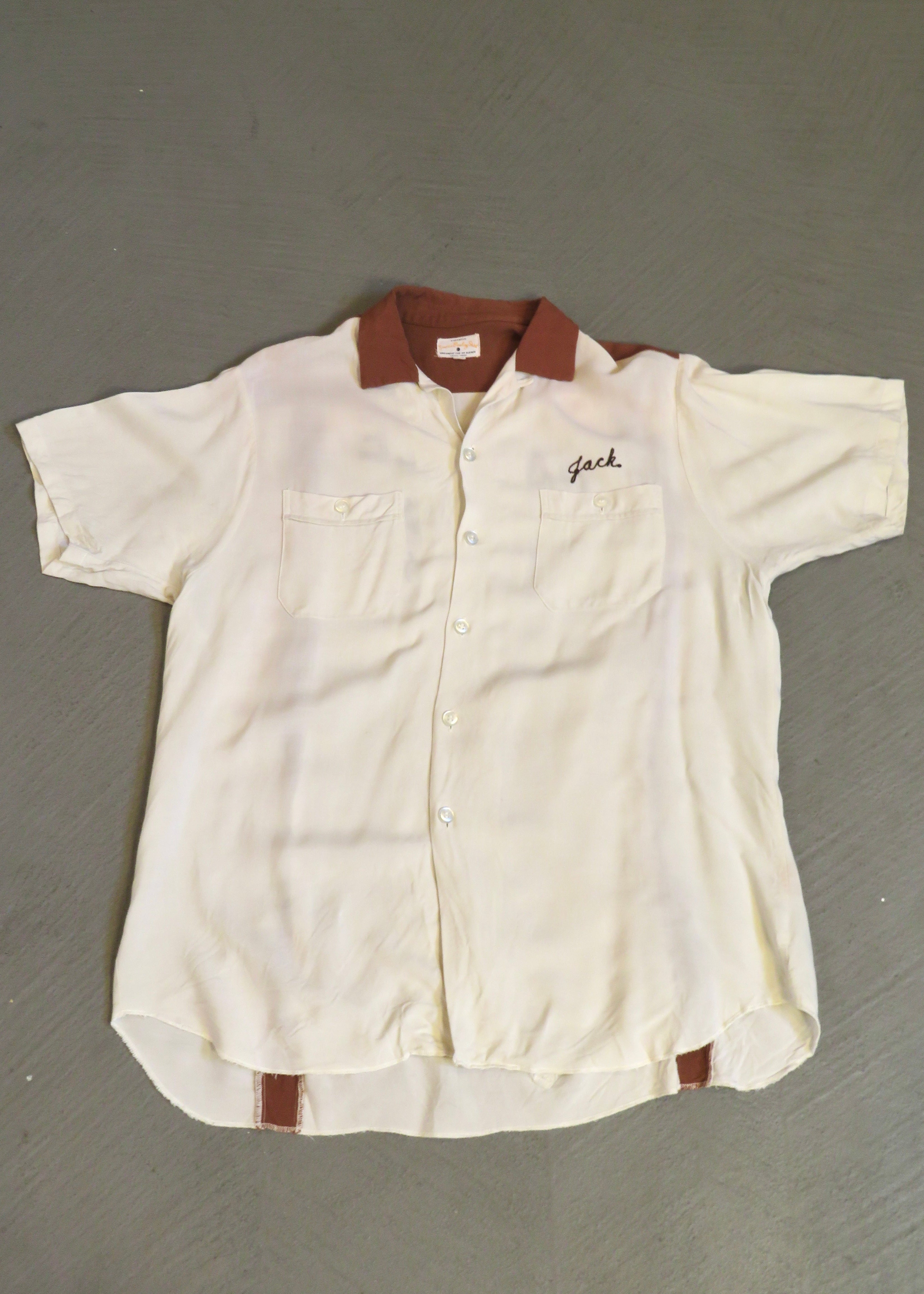 1950s Palace Drug Gabardine Chainstitched Bowling Shirt