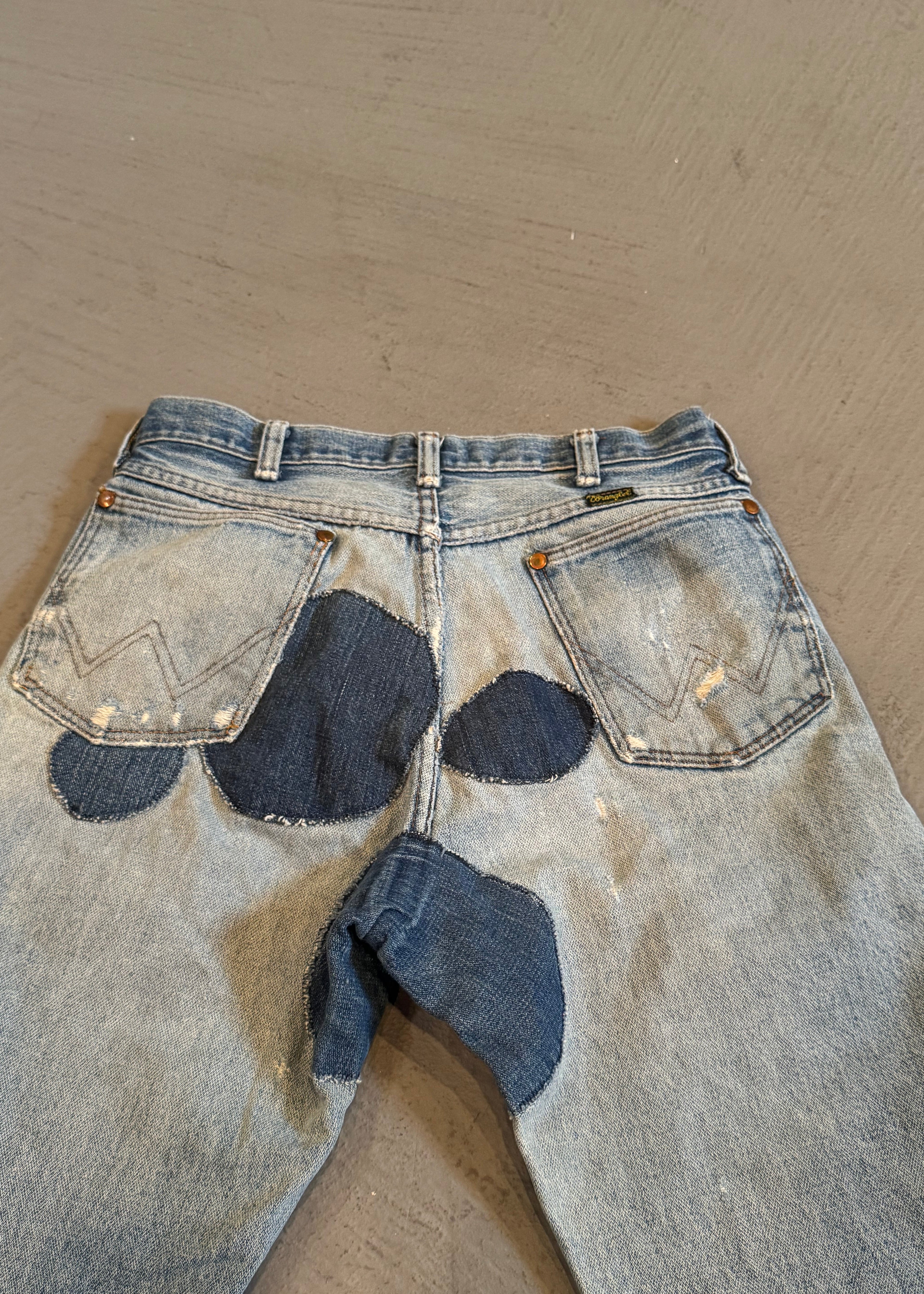 1980s Wrangler Circle Repaired Jeans