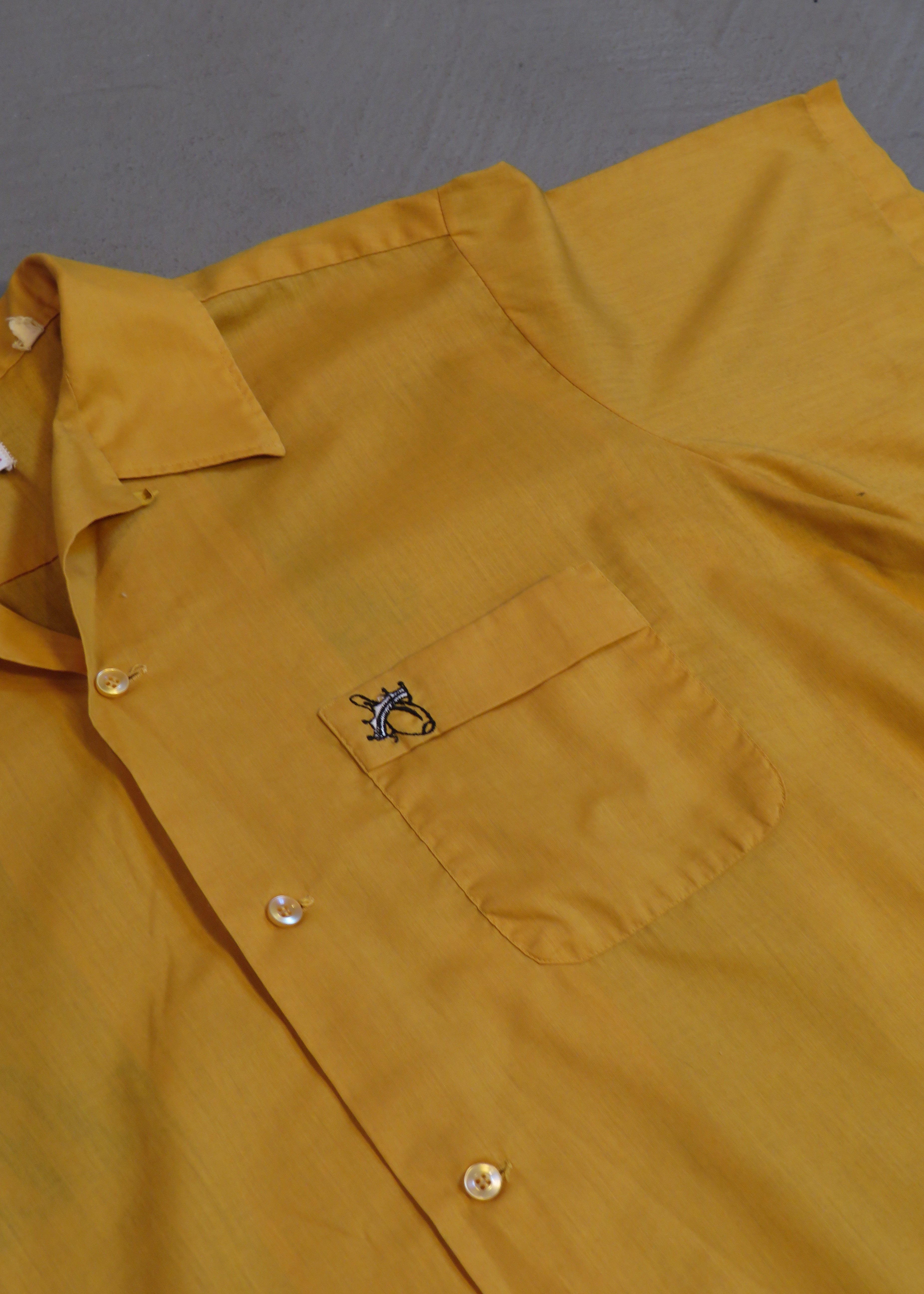 1960s Boxy Yellow Bingham Willamette Bowling Shirt