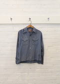 1940s Distressed Wool Cropped Overshirt