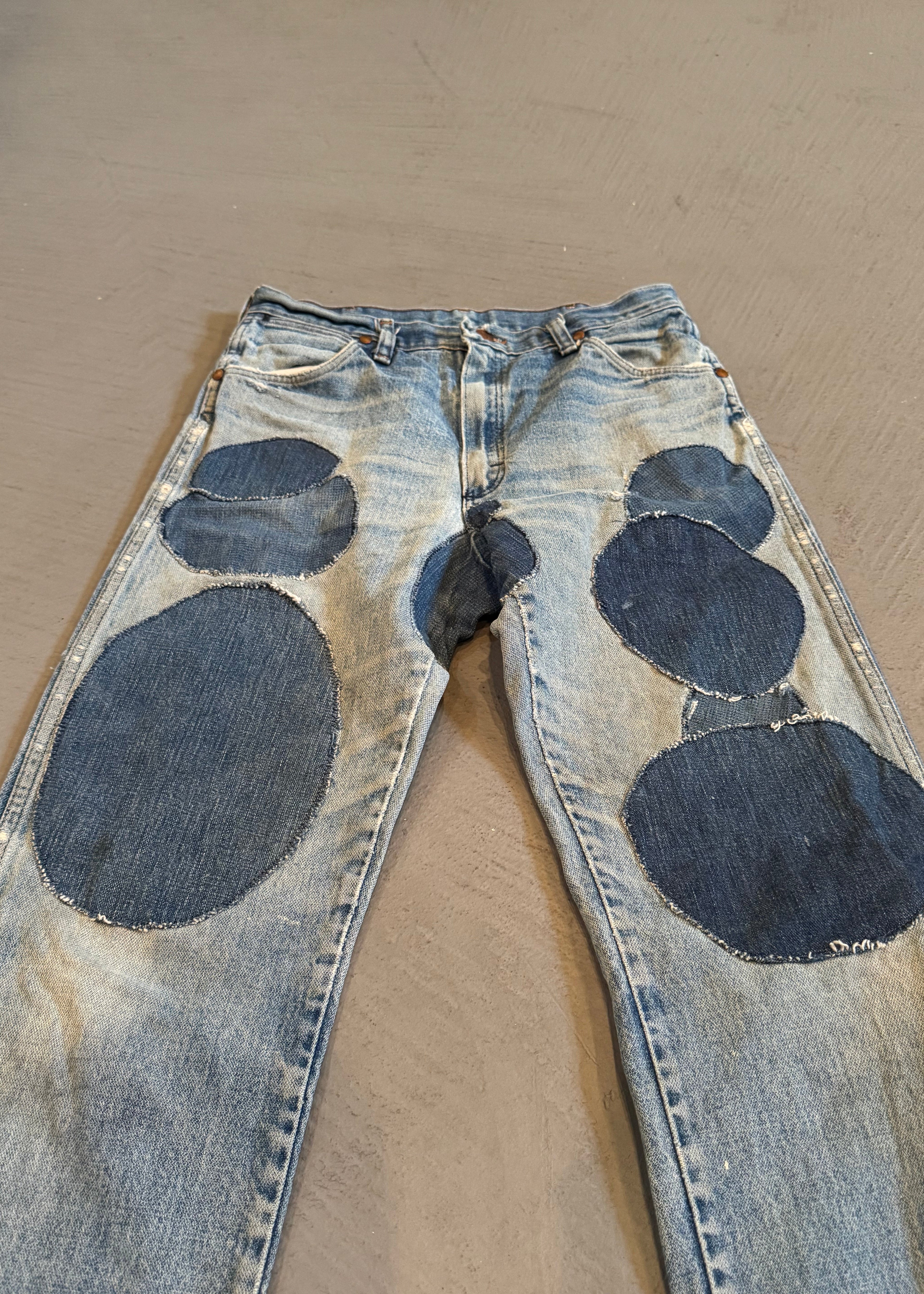 1980s Wrangler Circle Repaired Jeans