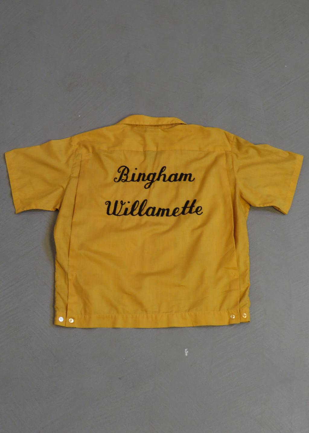 1960s Boxy Yellow Bingham Willamette Bowling Shirt