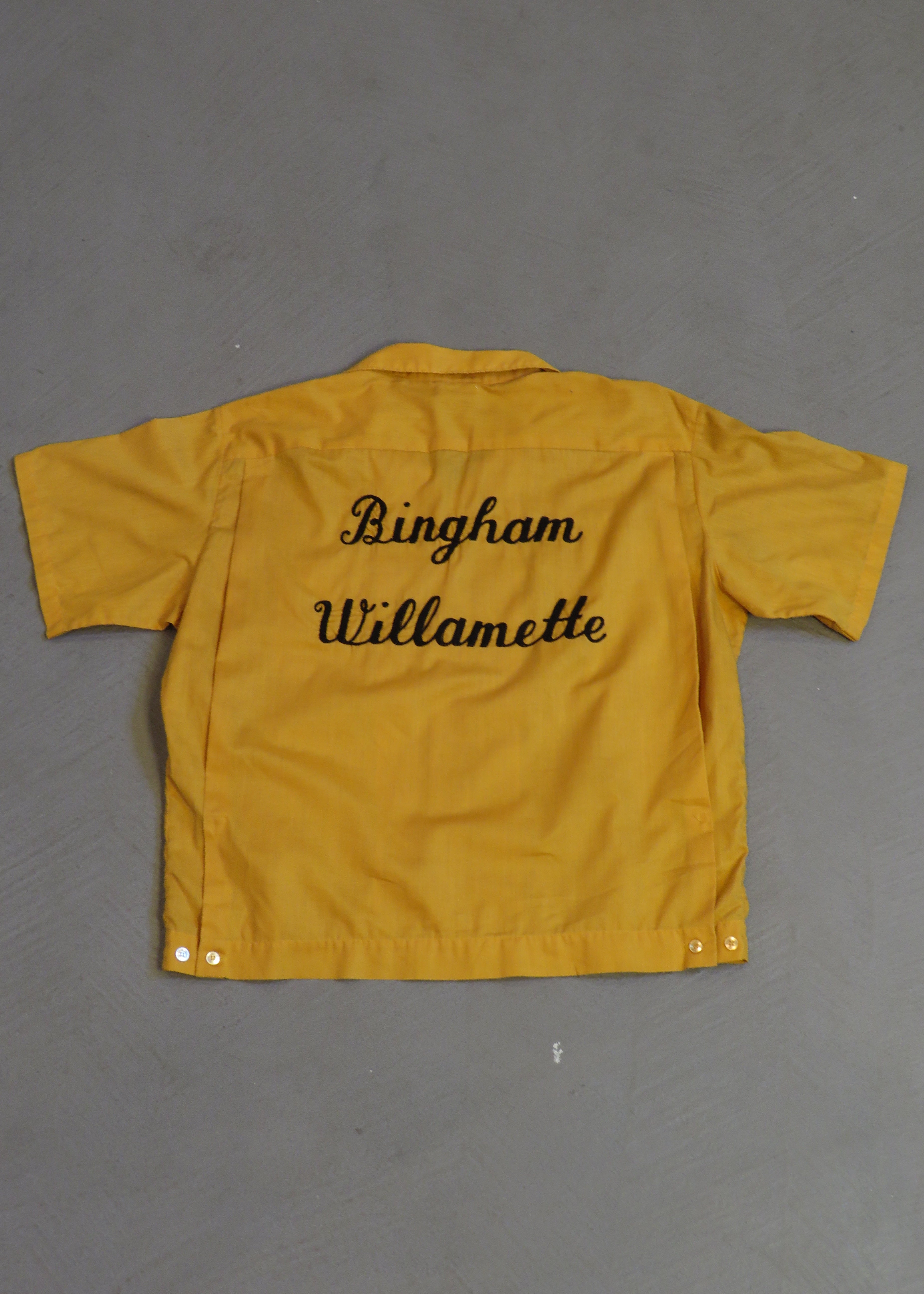 1960s Boxy Yellow Bingham Willamette Bowling Shirt