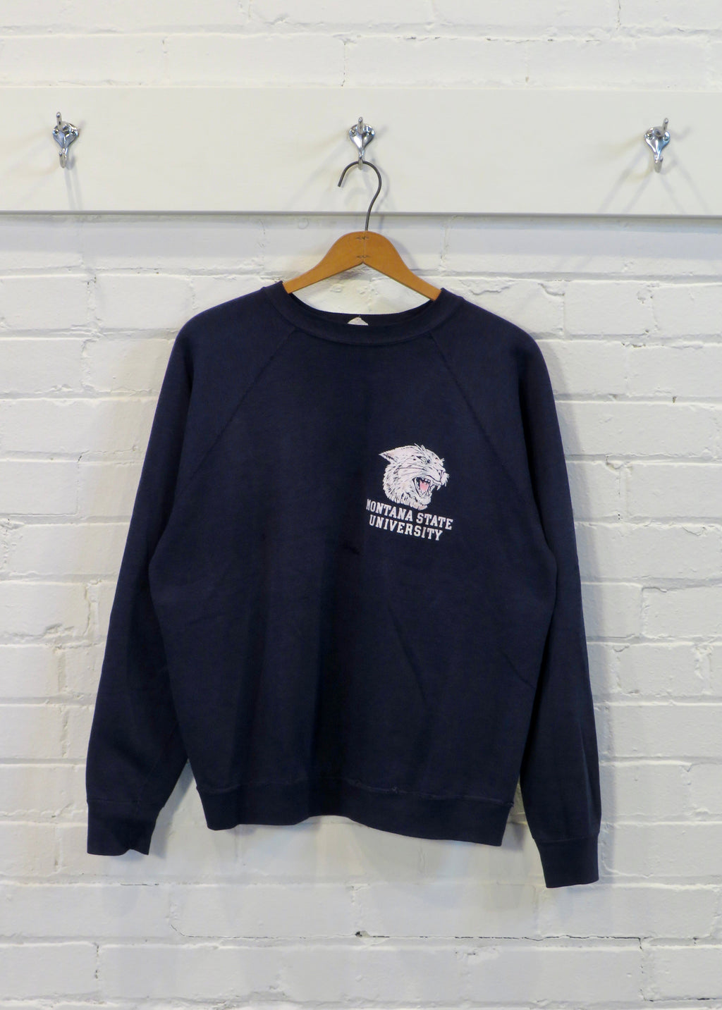 1980s Montana State Bobcats Felt Logo Sweatshirt
