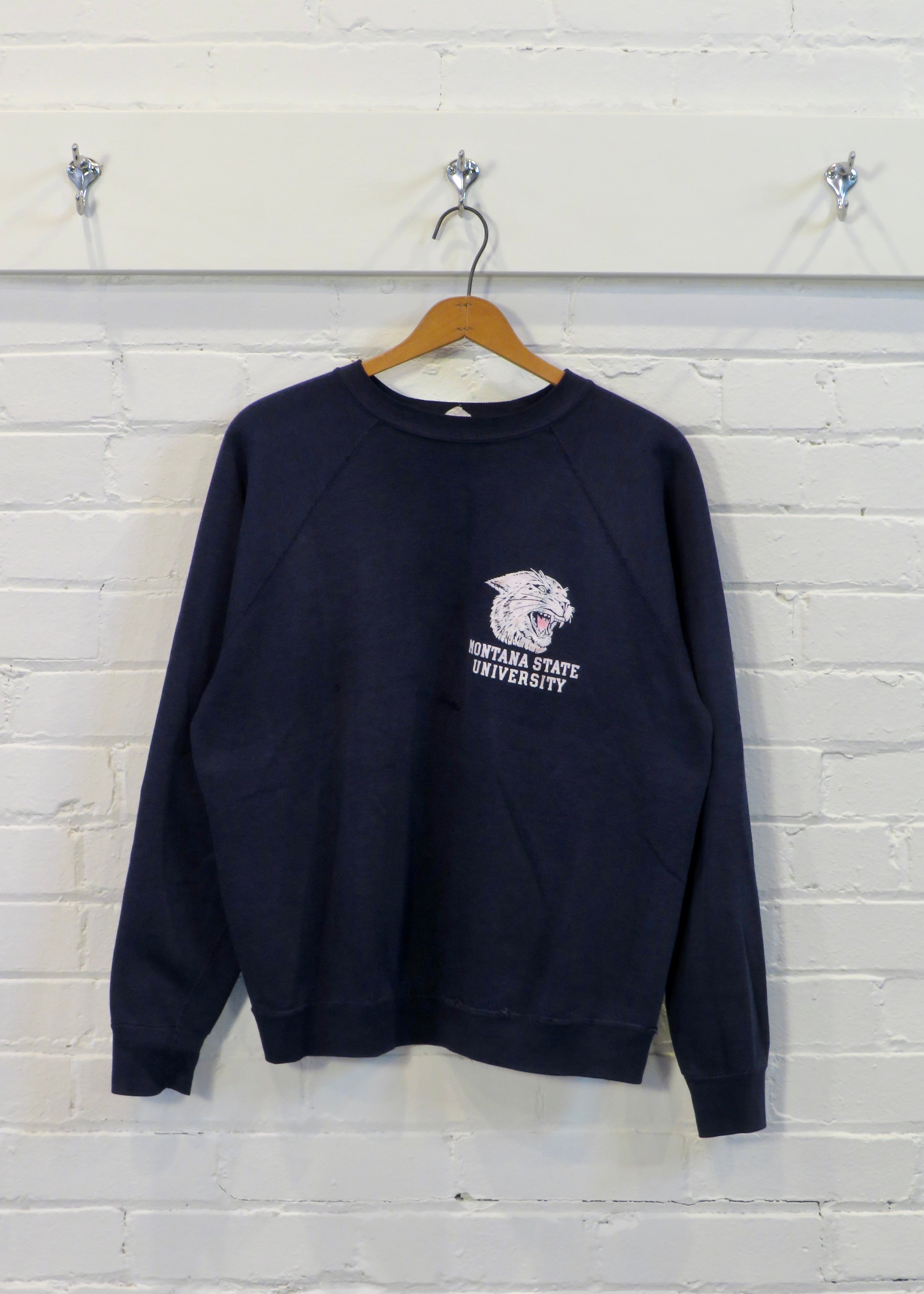 1980s Montana State Bobcats Felt Logo Sweatshirt