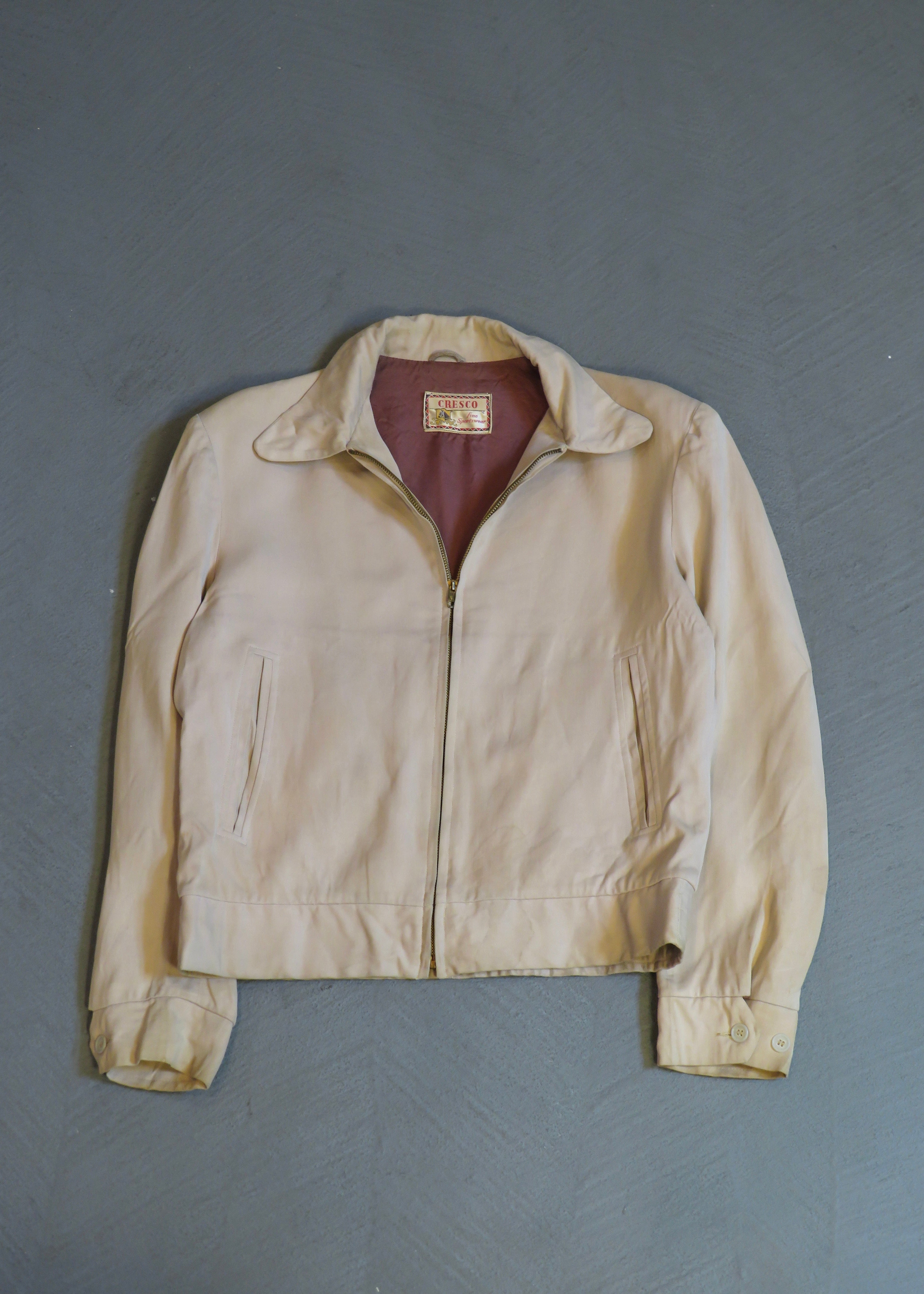 1950s Cresco Beige Gabardine Ricky Jacket