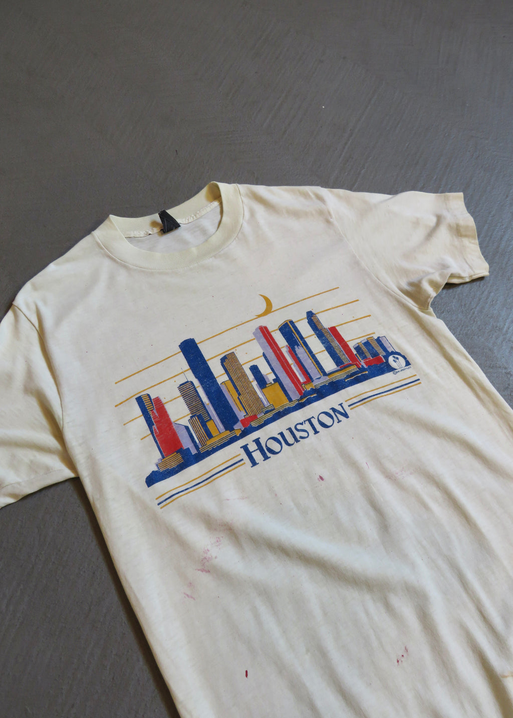 1980s Houston Skyline Painted T-Shirt