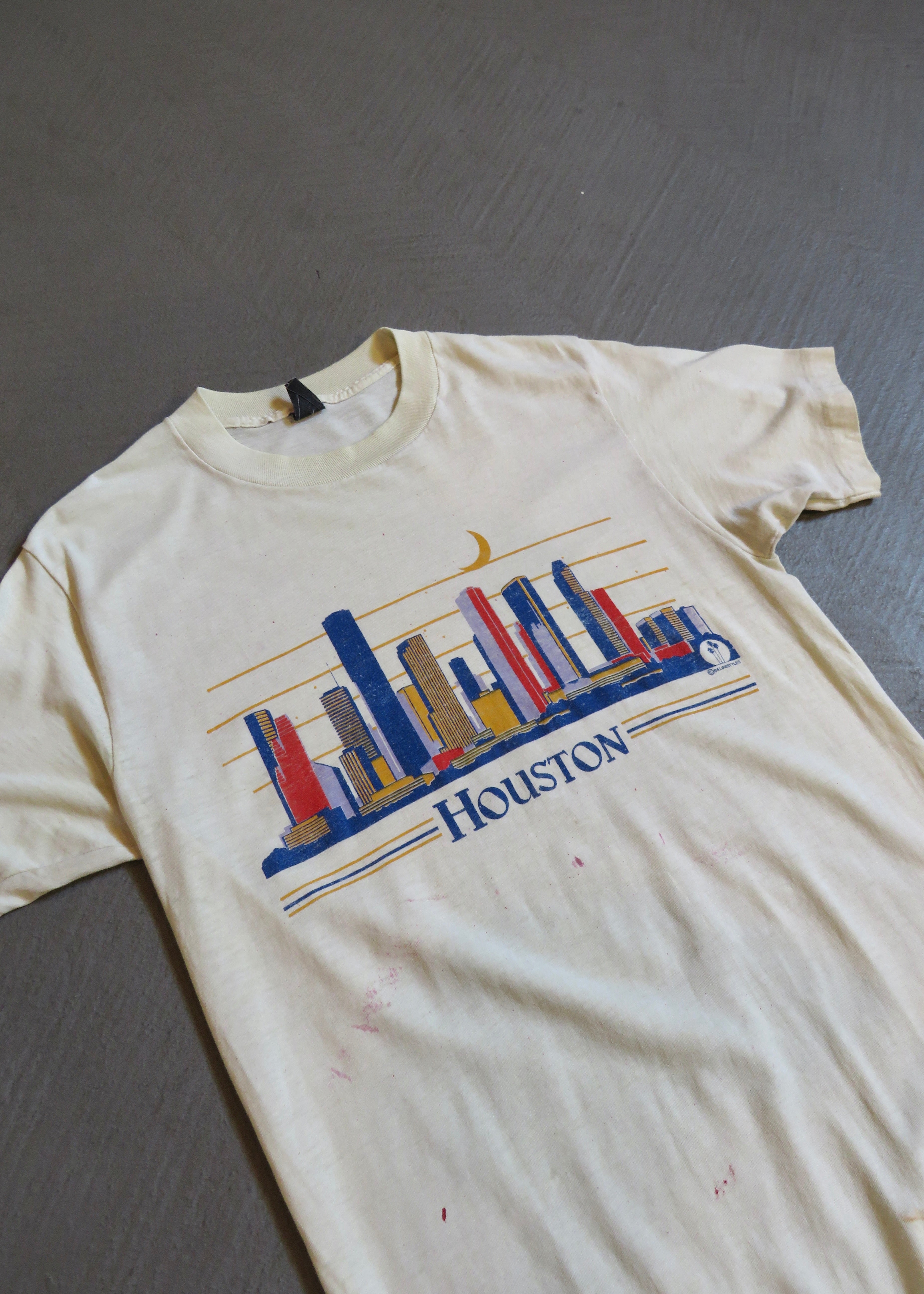 1980s Houston Skyline Painted T-Shirt