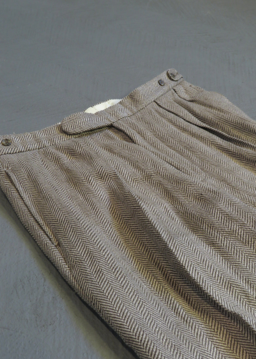 1980s Polo Ralph Lauren Linen Herringbone Trousers