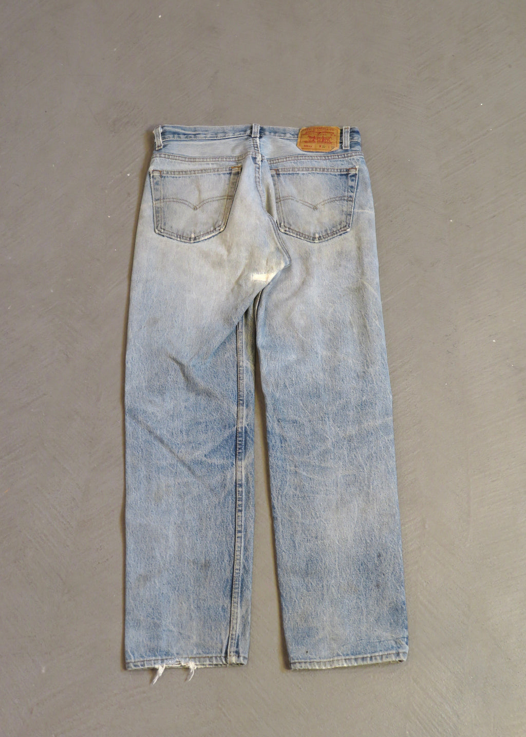 1990s Levi's 501 Repaired Light Wash Jeans