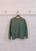 1960s Seafoam Green Gusseted Plain Raglan Sleeve Crewneck Sweatshirt