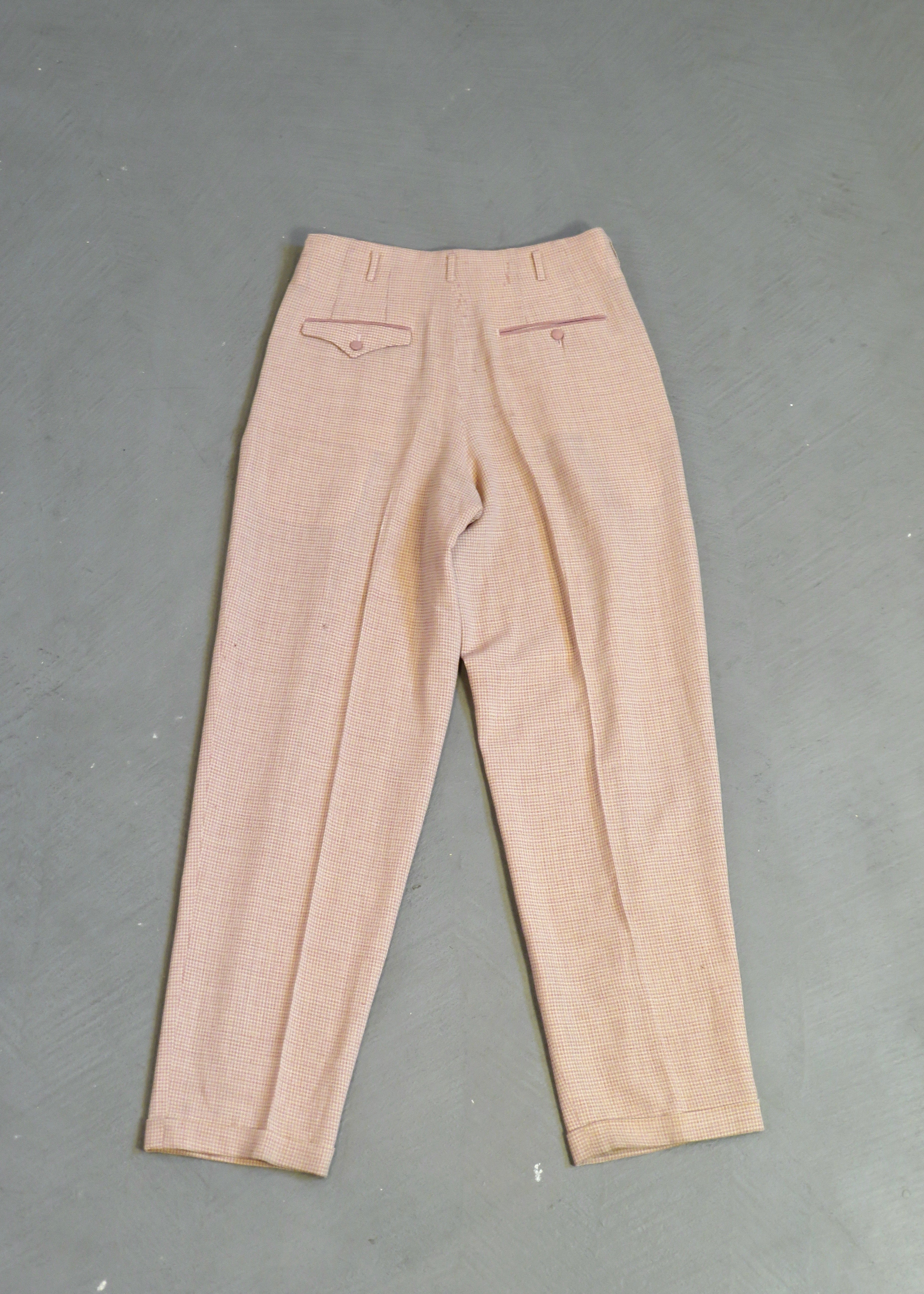 1980s Matsuda Semi-Sheer Houndstooth Trousers