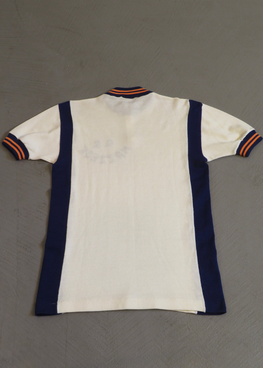 1970s G.S. Mazzese Wool Acrylic Blend Quarter Zip Short Sleeved Cycling Jersey