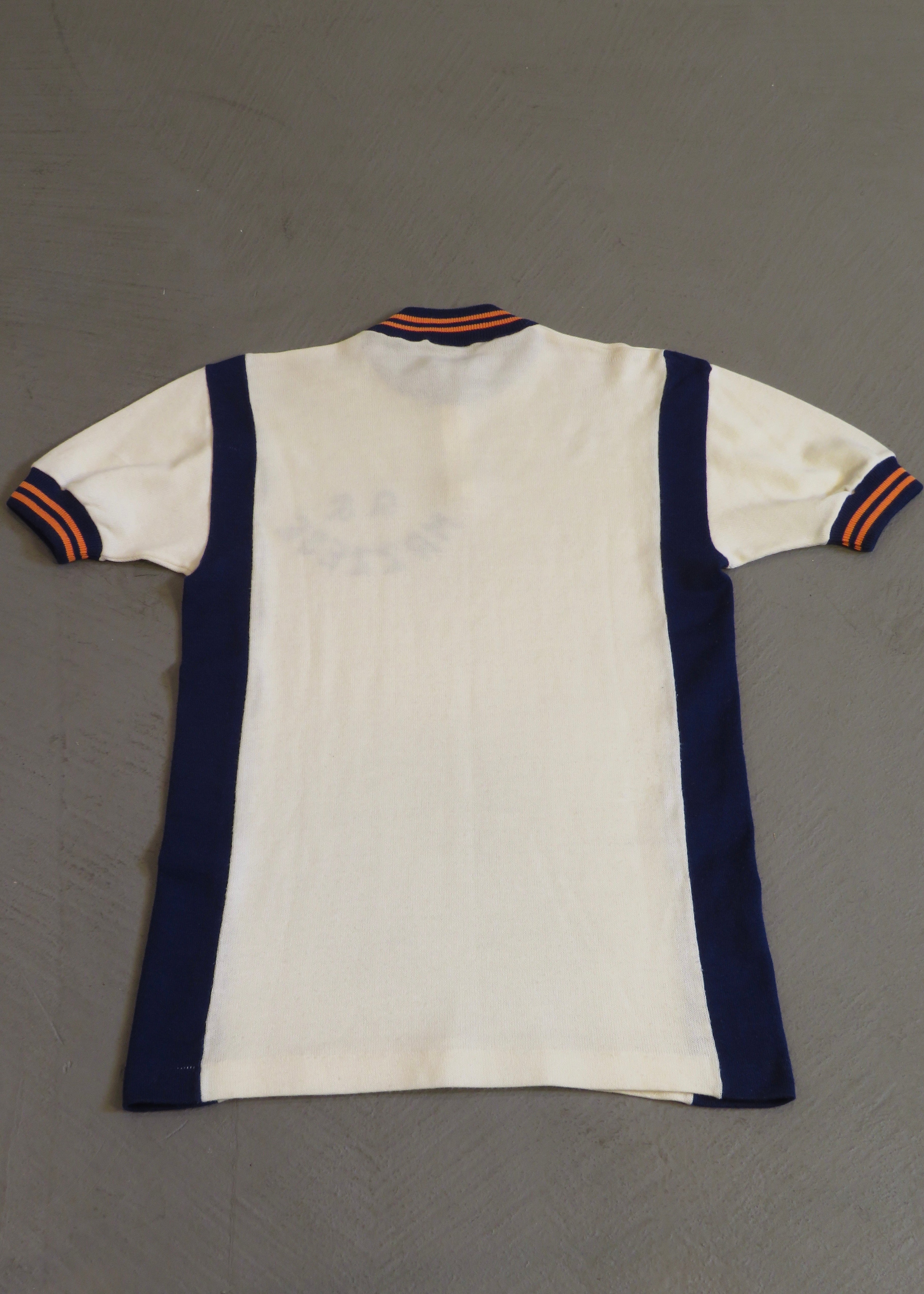 1970s G.S. Mazzese Wool Acrylic Blend Quarter Zip Short Sleeved Cycling Jersey