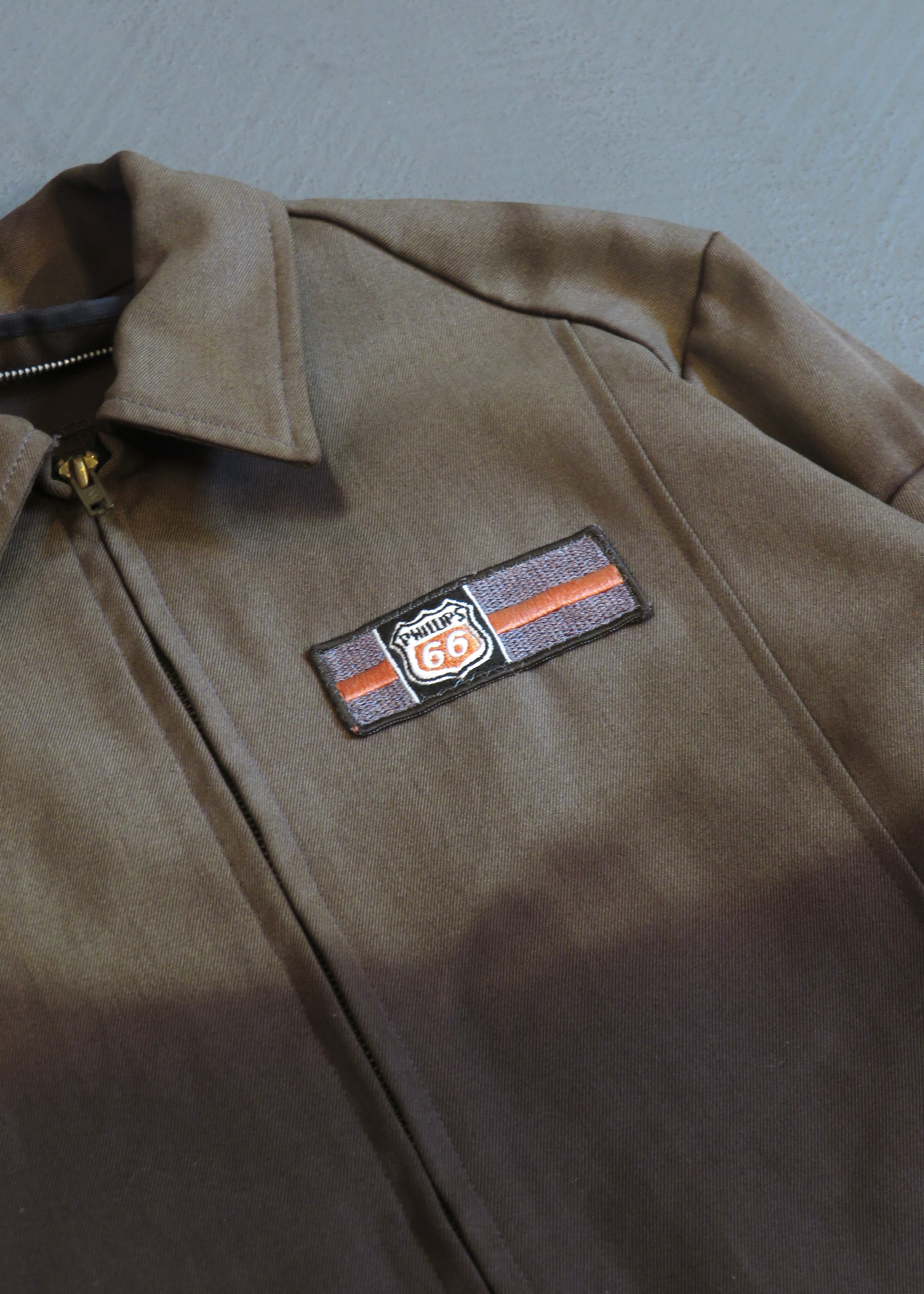 1970s Phillips 66 Sun Faded Gas Station Work Chore Jacket