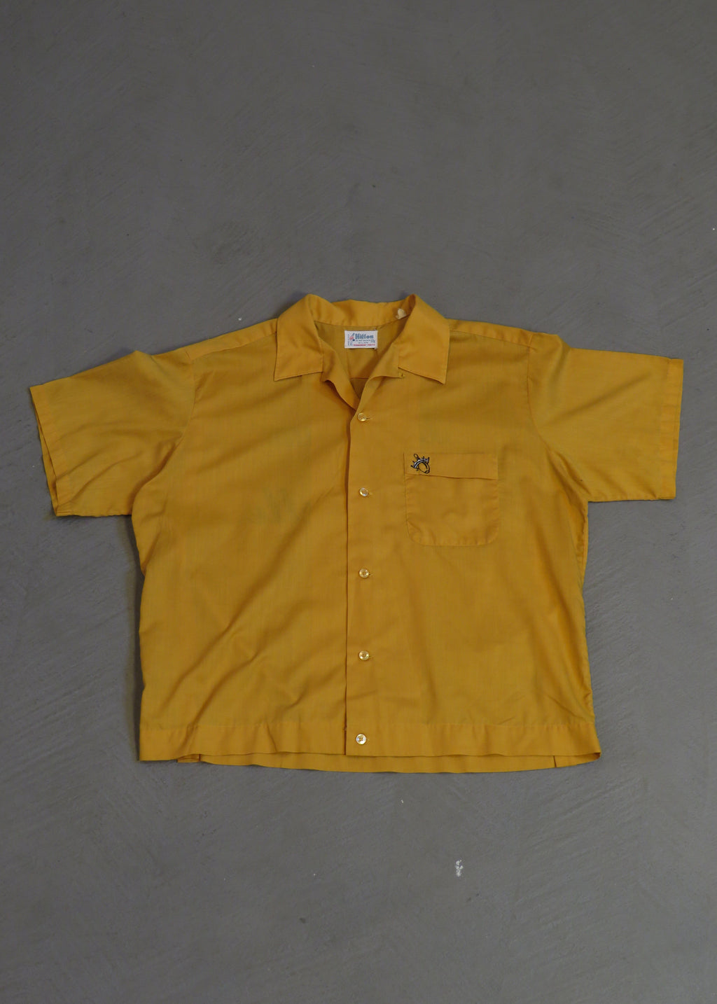 1960s Boxy Yellow Bingham Willamette Bowling Shirt