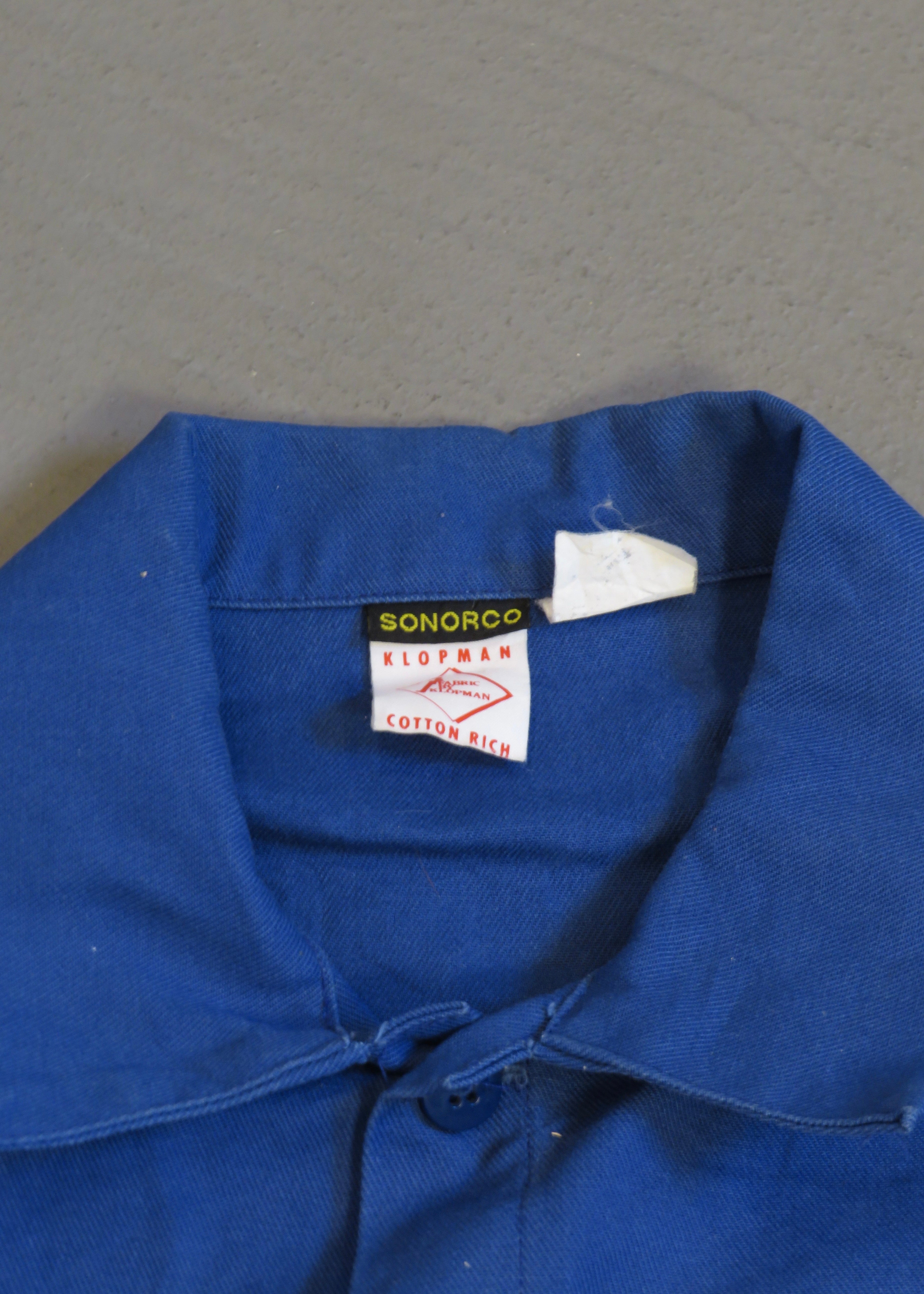1980s Distressed Blue European Chore Jacket