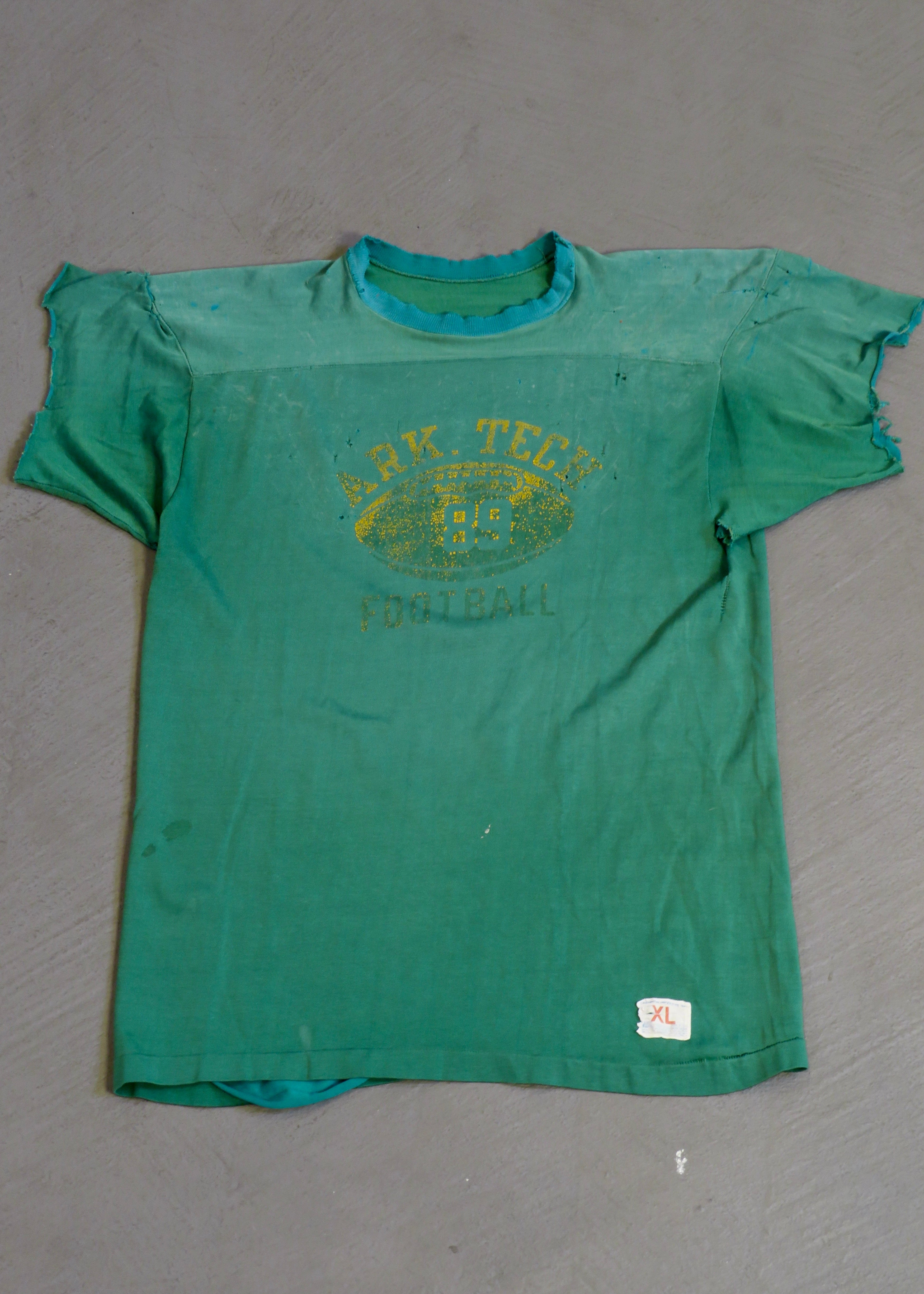 Vintage 1960s Champion Distressed Arkansas Tech Football Durene Jersey