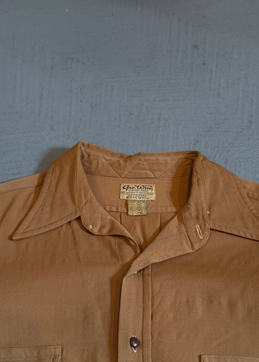 1940s Custom Made Wool Western Shirt